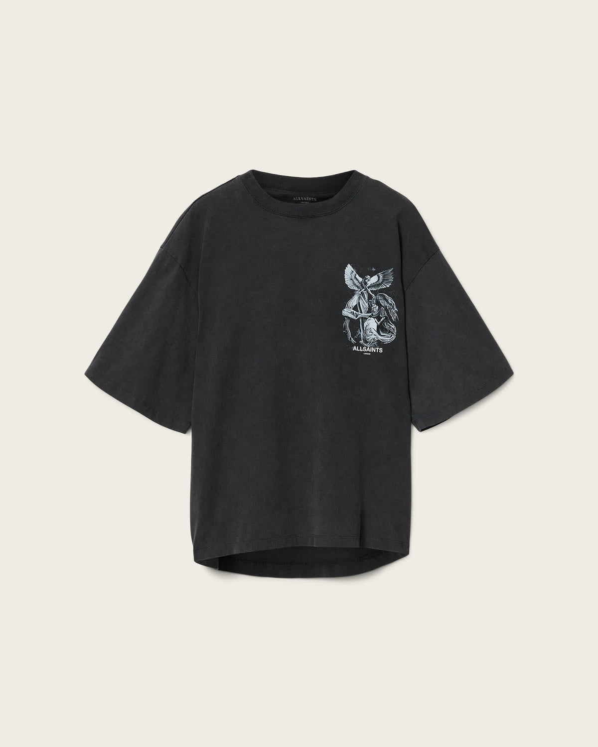 Seraph Amelie Oversized Graphic T-Shirt Washed Black