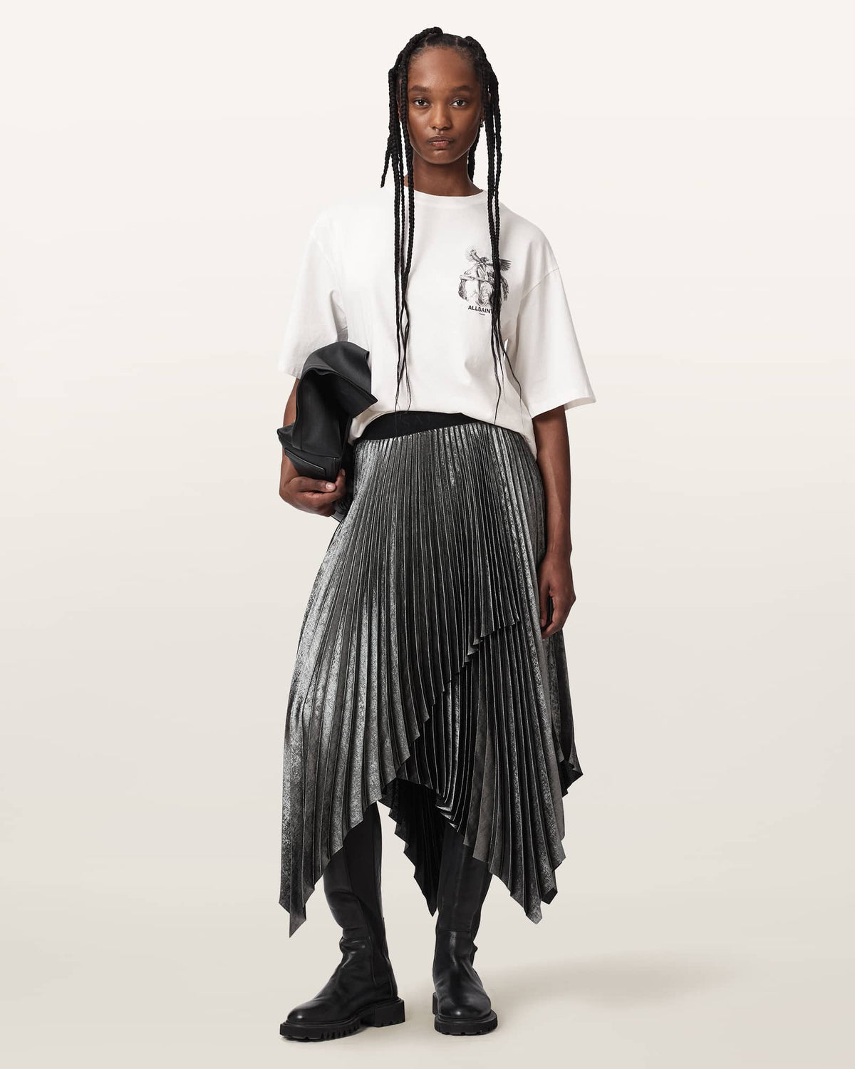 Seraph Amelie Oversized Graphic T-Shirt Chalk White