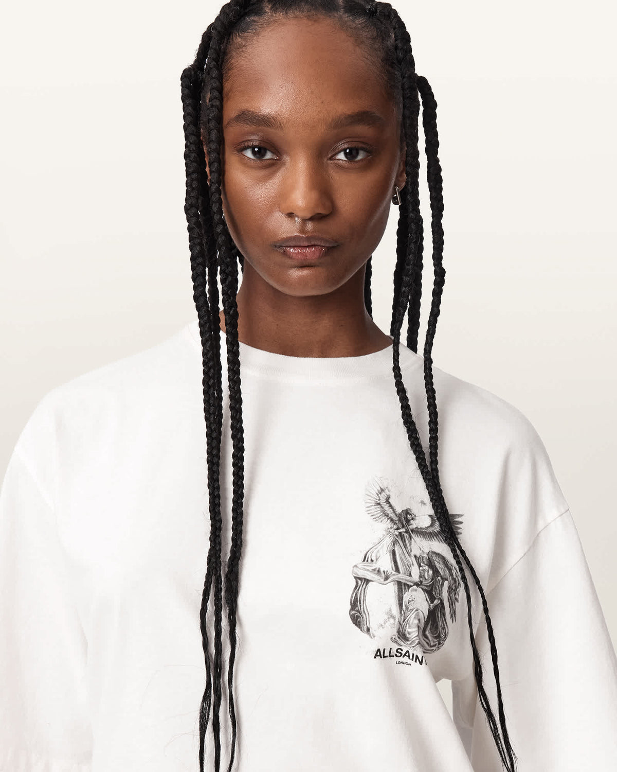 Seraph Amelie Oversized Graphic T-Shirt Chalk White
