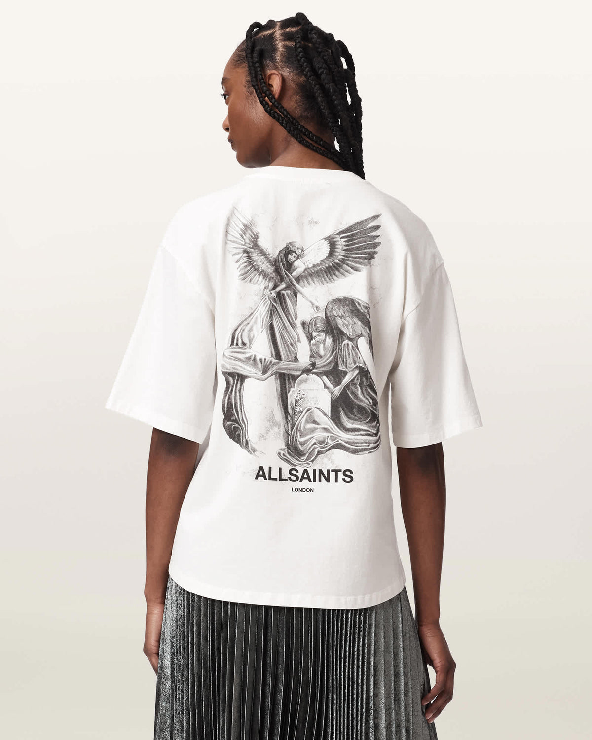 Seraph Amelie Oversized Graphic T-Shirt Chalk White