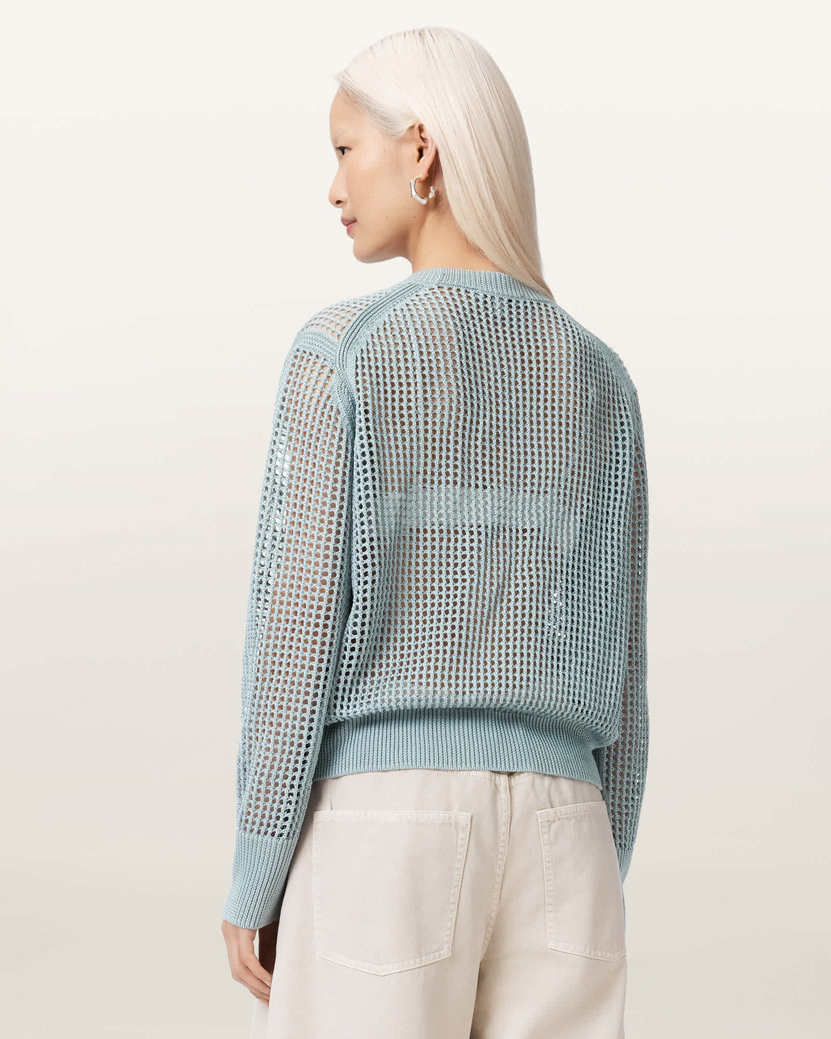 Raelyn Relaxed Fit Open Stitch Jumper QUARRY BLUE
