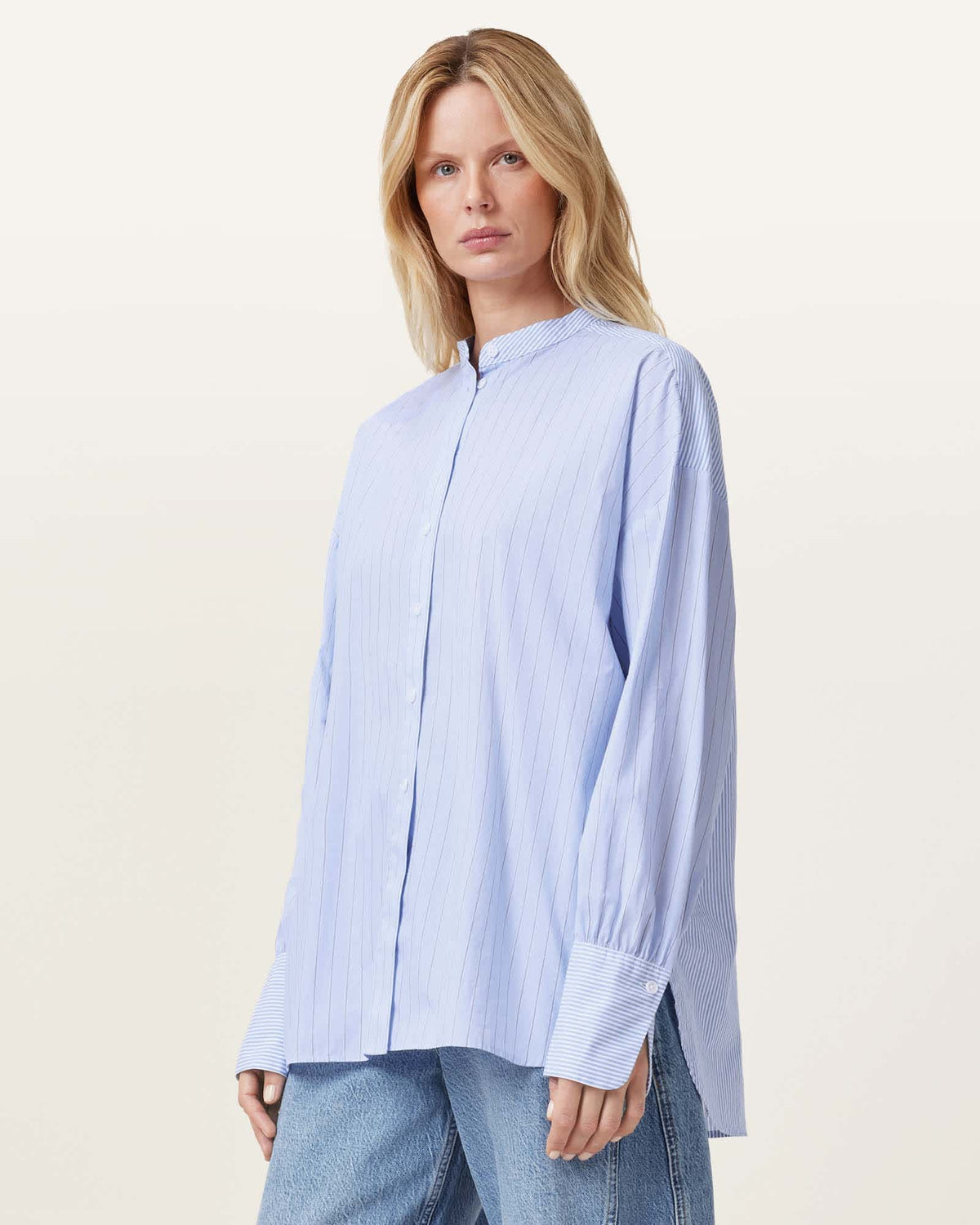 Ana Striped Shirt PASTEL BLUE