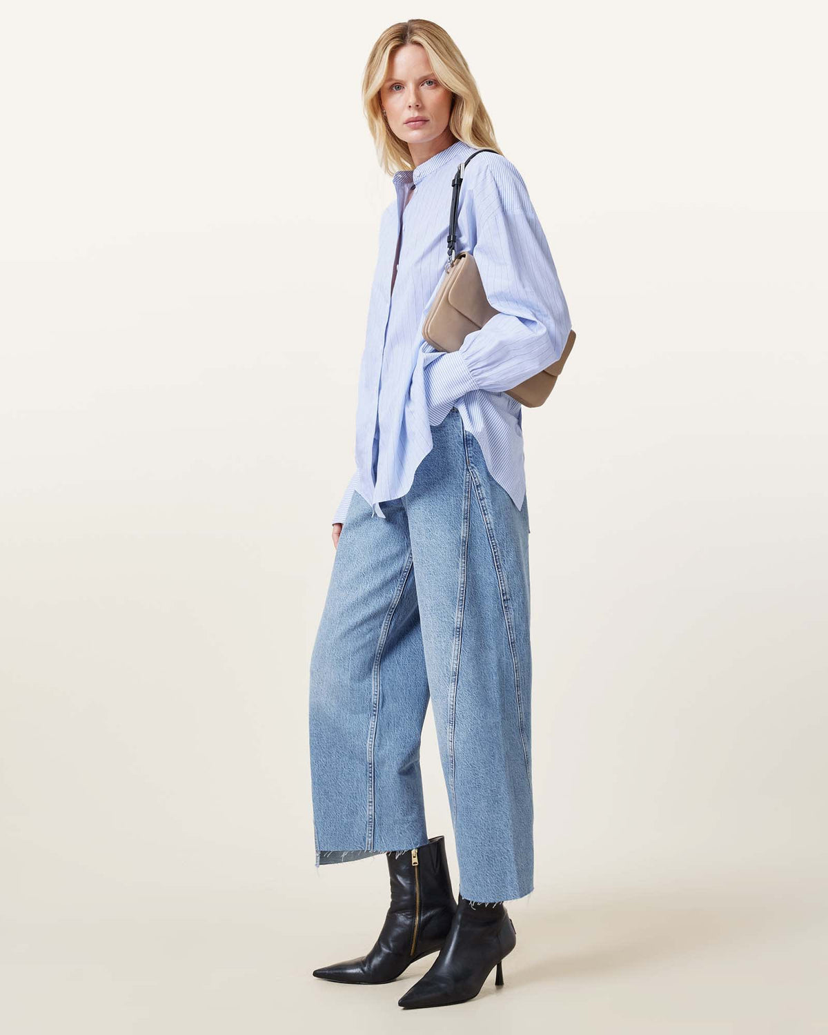 Ana Striped Shirt PASTEL BLUE