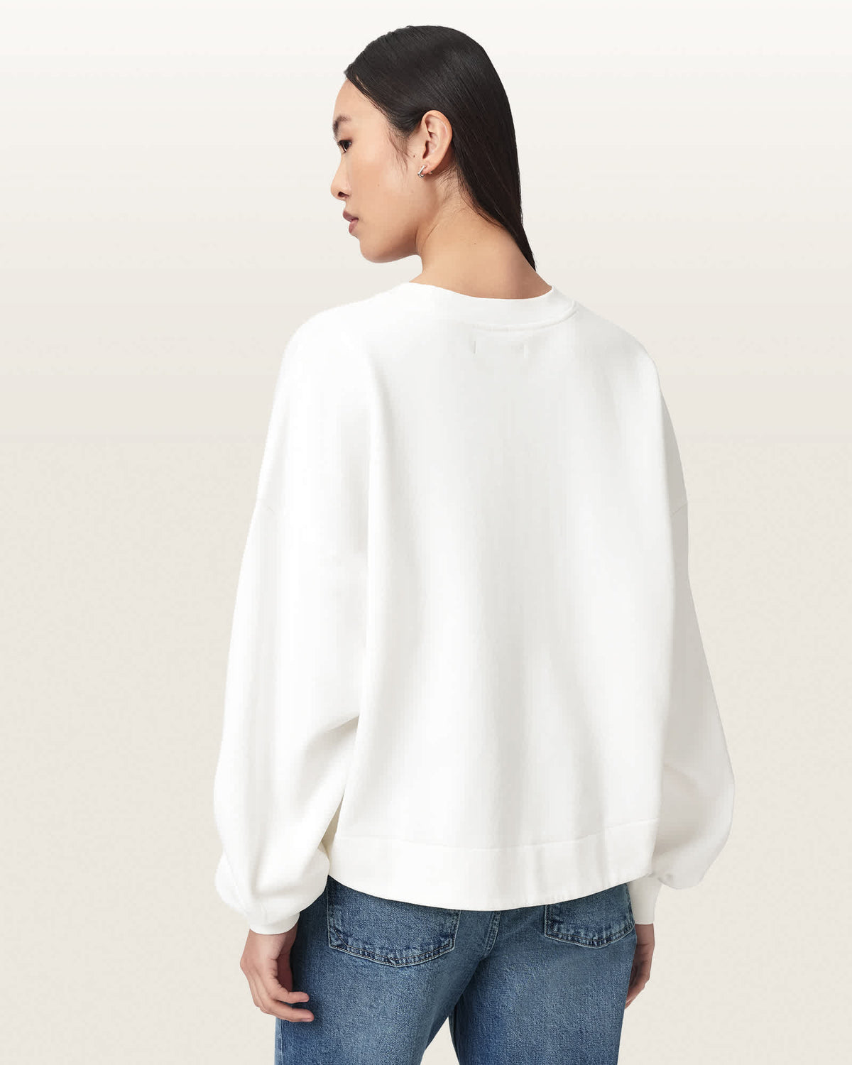 Reflex Lila Oversized Embellished Sweatshirt Optic White