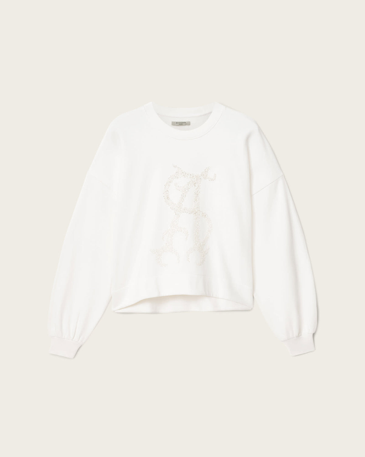 Reflex Lila Oversized Embellished Sweatshirt Optic White
