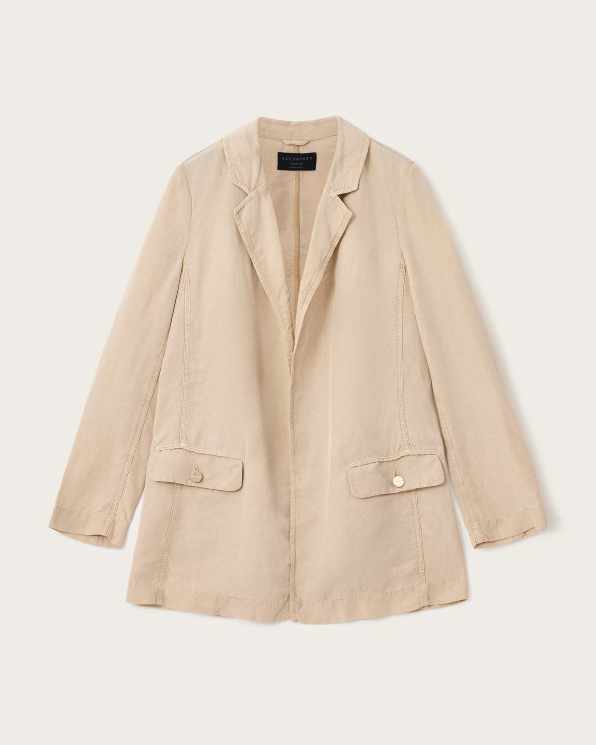 Aleida Tencel Blazer Taupe Brown