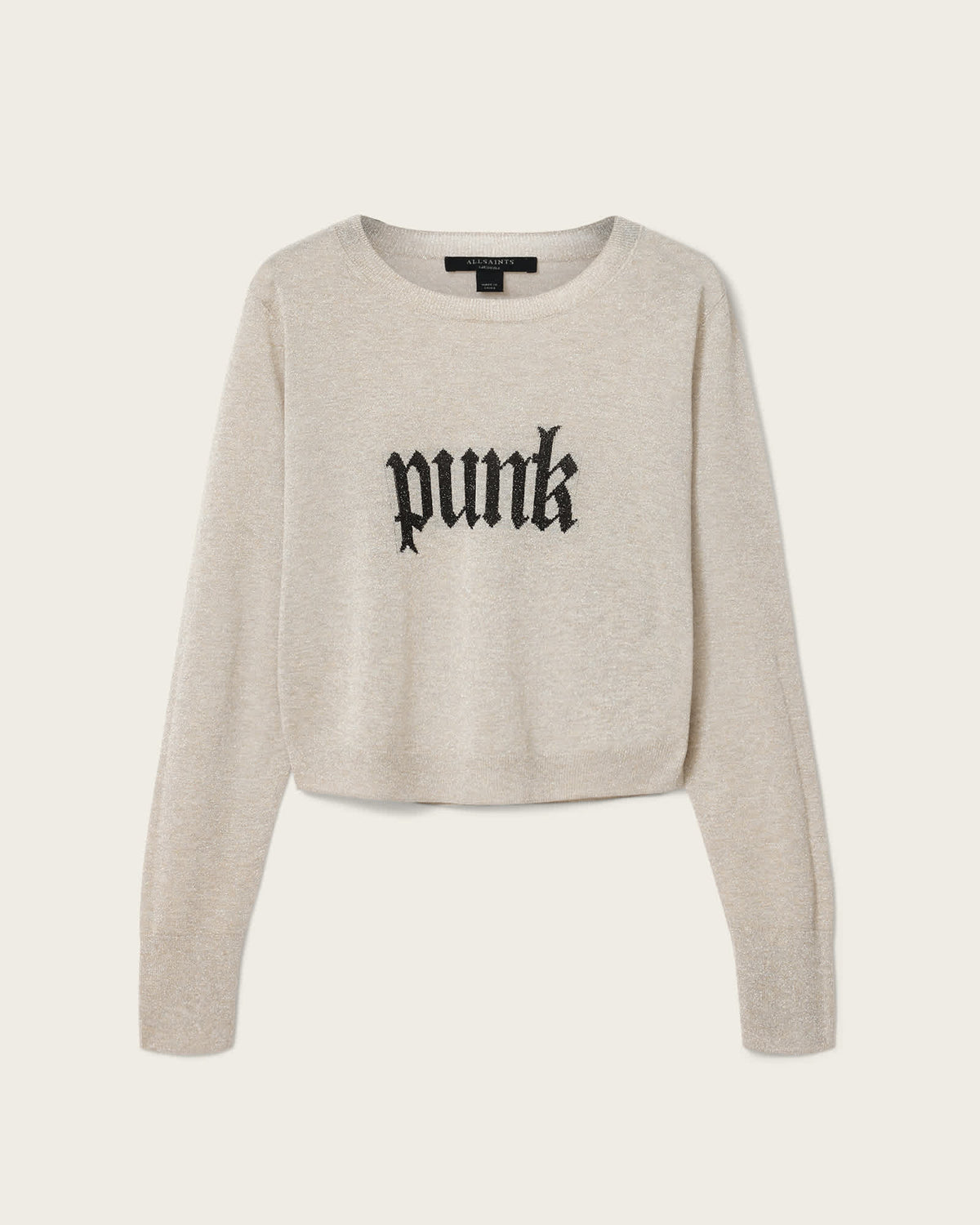 Deetz Knitted Motif Jumper Chalk White