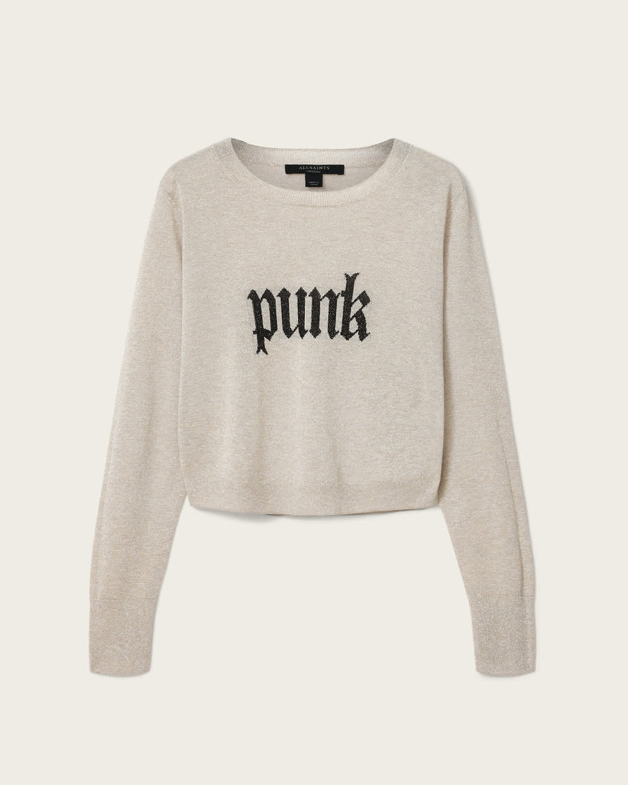 Deetz Knitted Motif Jumper Chalk White