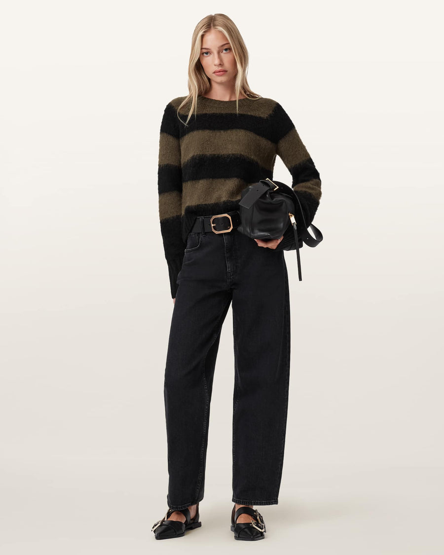 Lou Striped Jumper Black/Green
