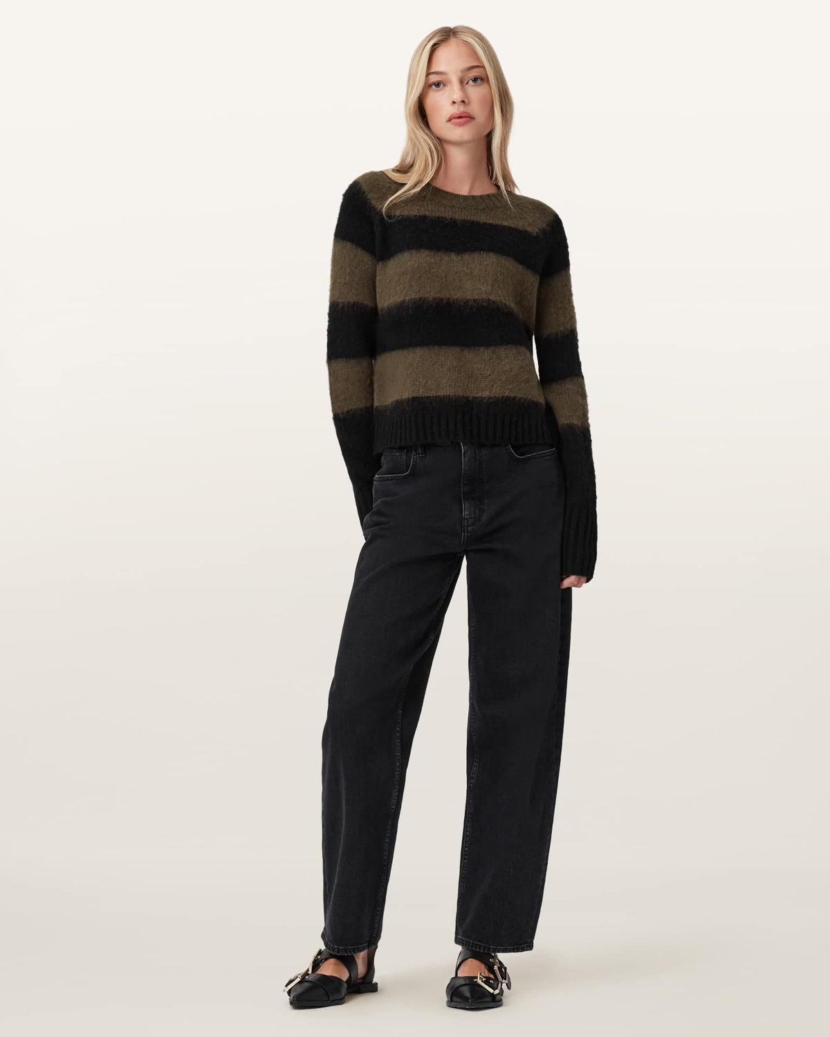 Lou Striped Jumper Black/Green
