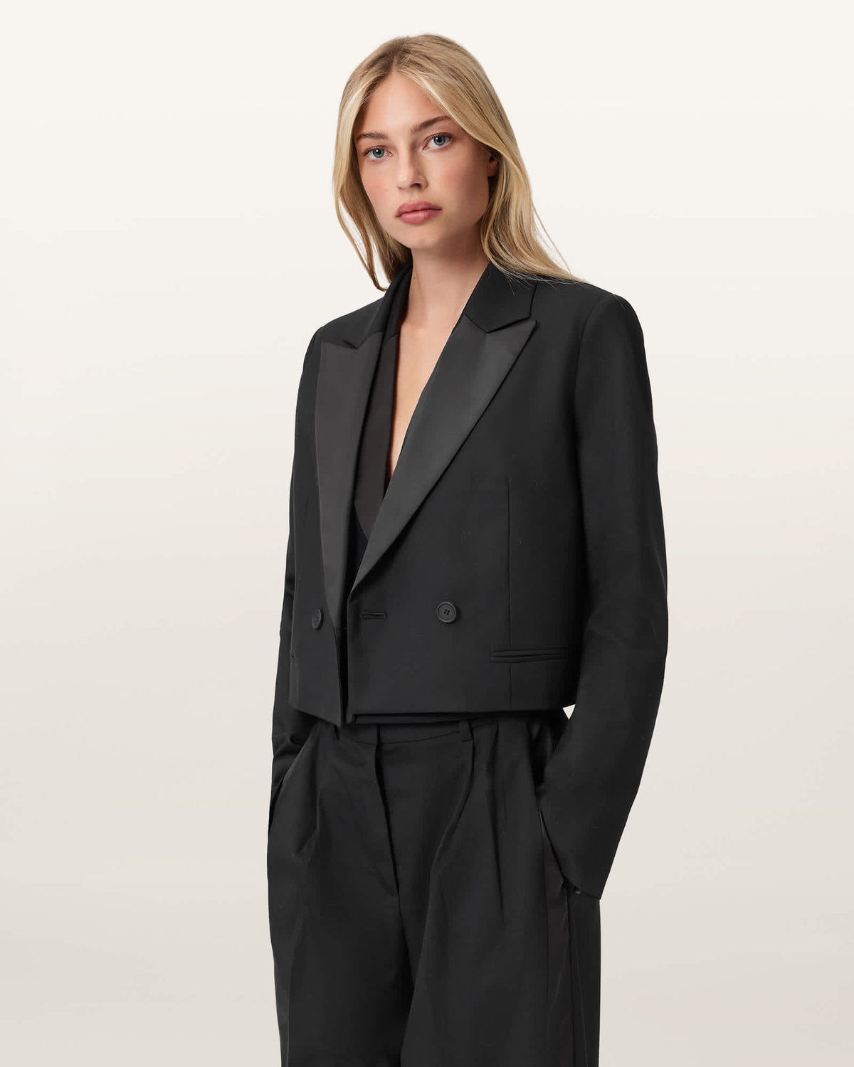 Noa Double Breasted Blazer Black