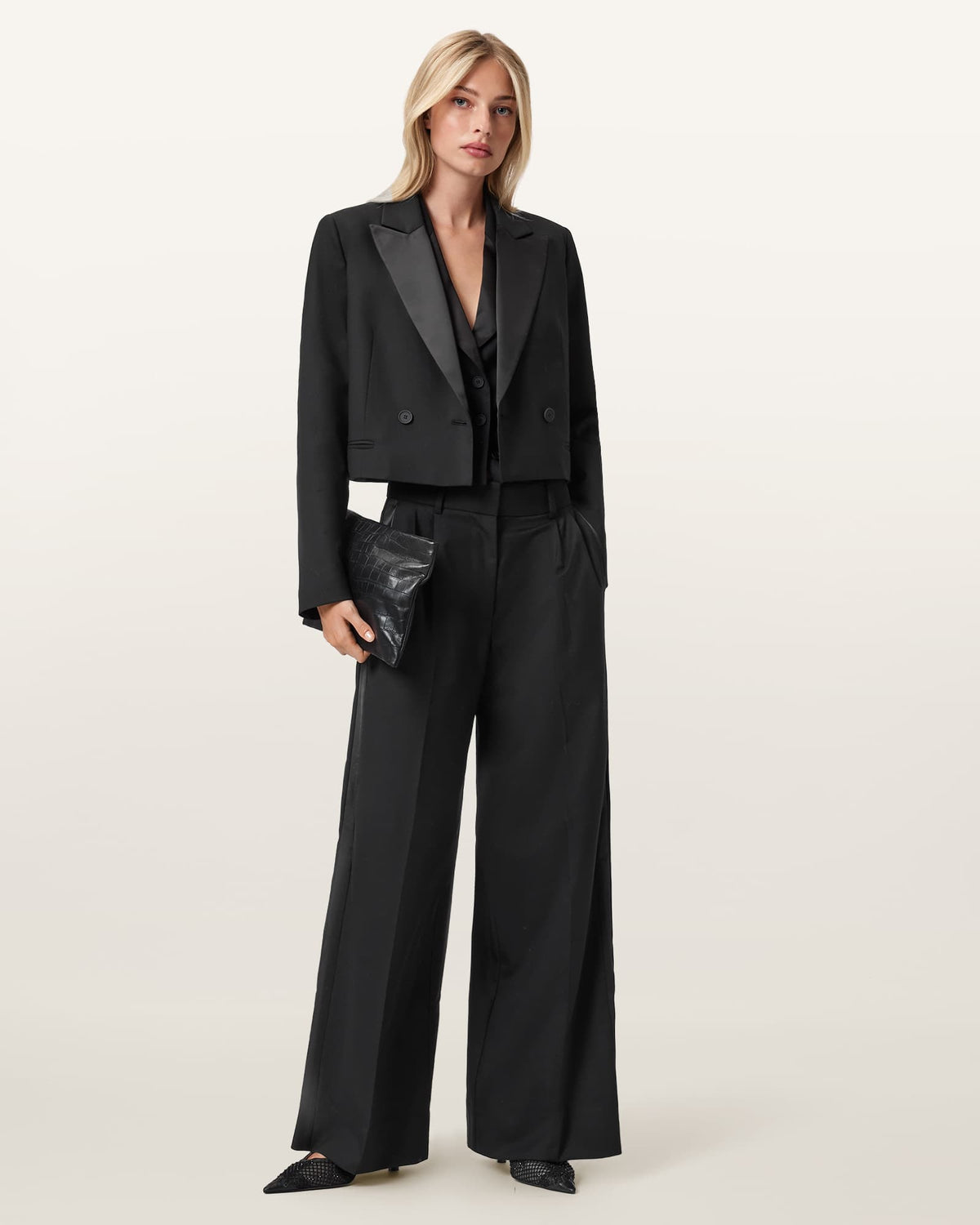 Noa Double Breasted Blazer Black
