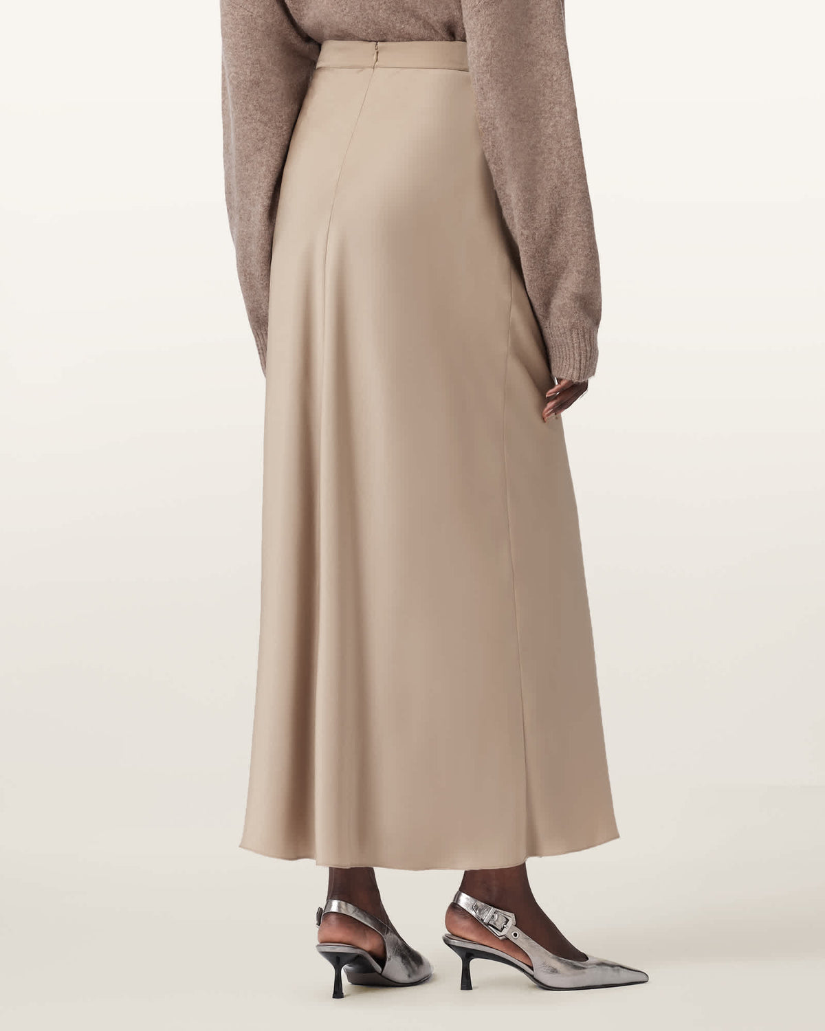 Alexia Gathered Maxi Skirt TAUPE GREY