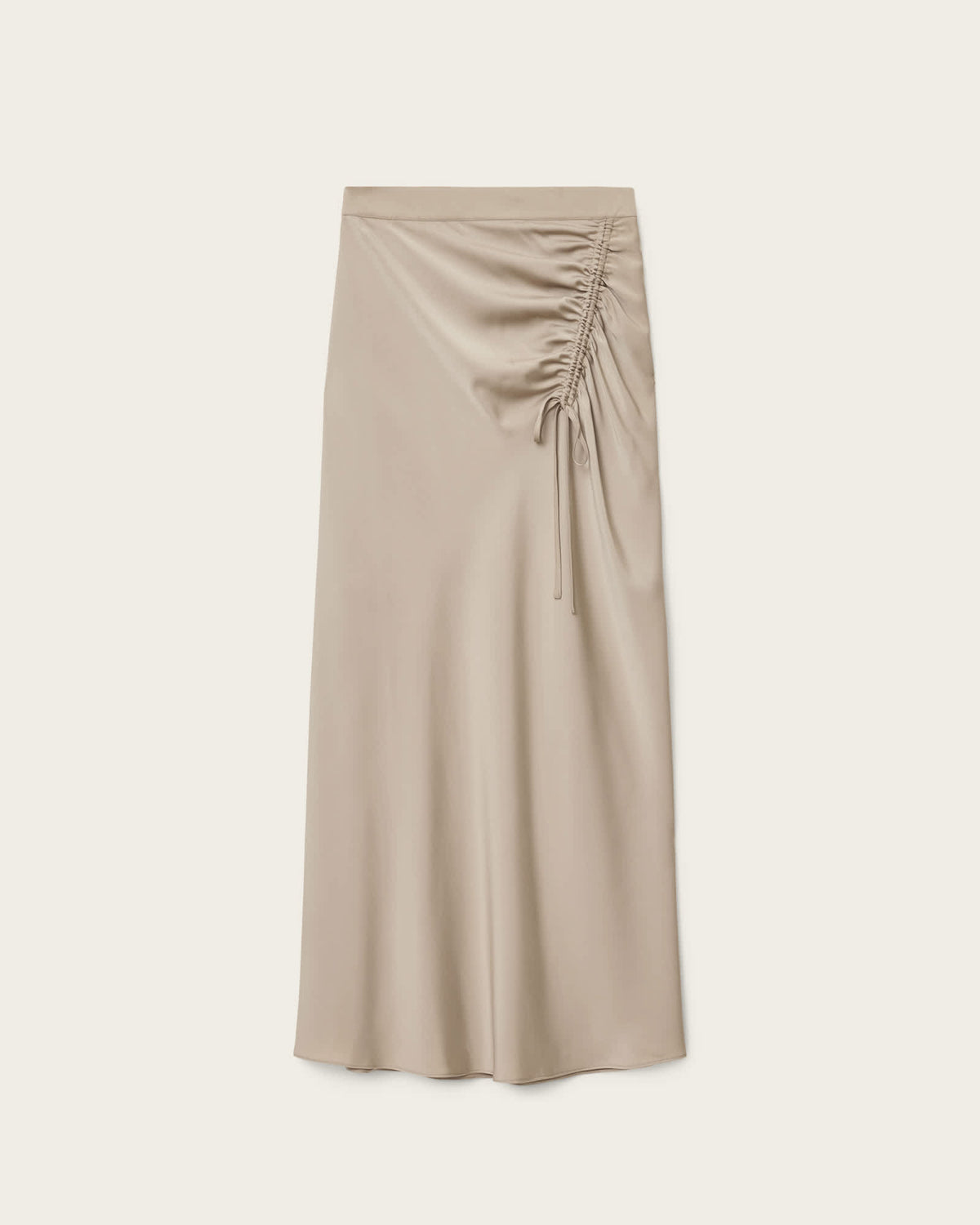 Alexia Gathered Maxi Skirt TAUPE GREY