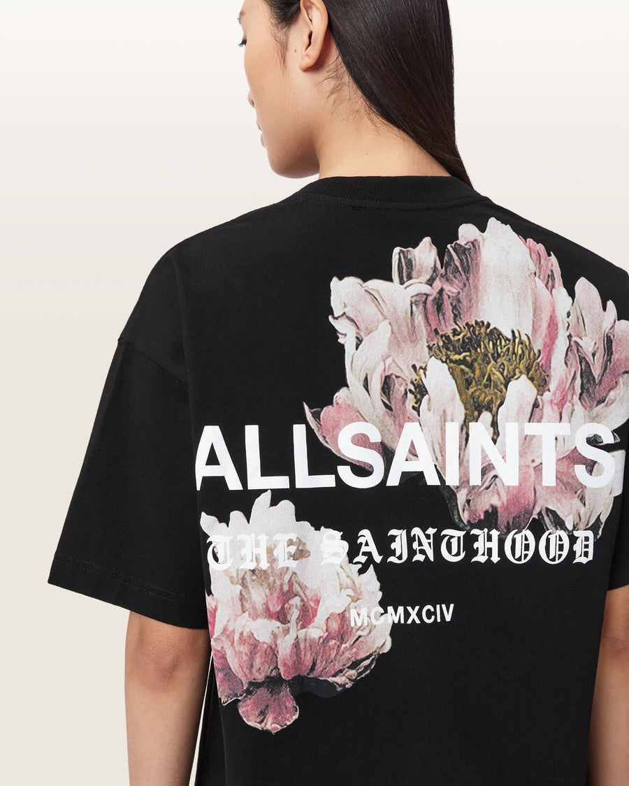 Eliana Etta Oversized Graphic T-Shirt Black