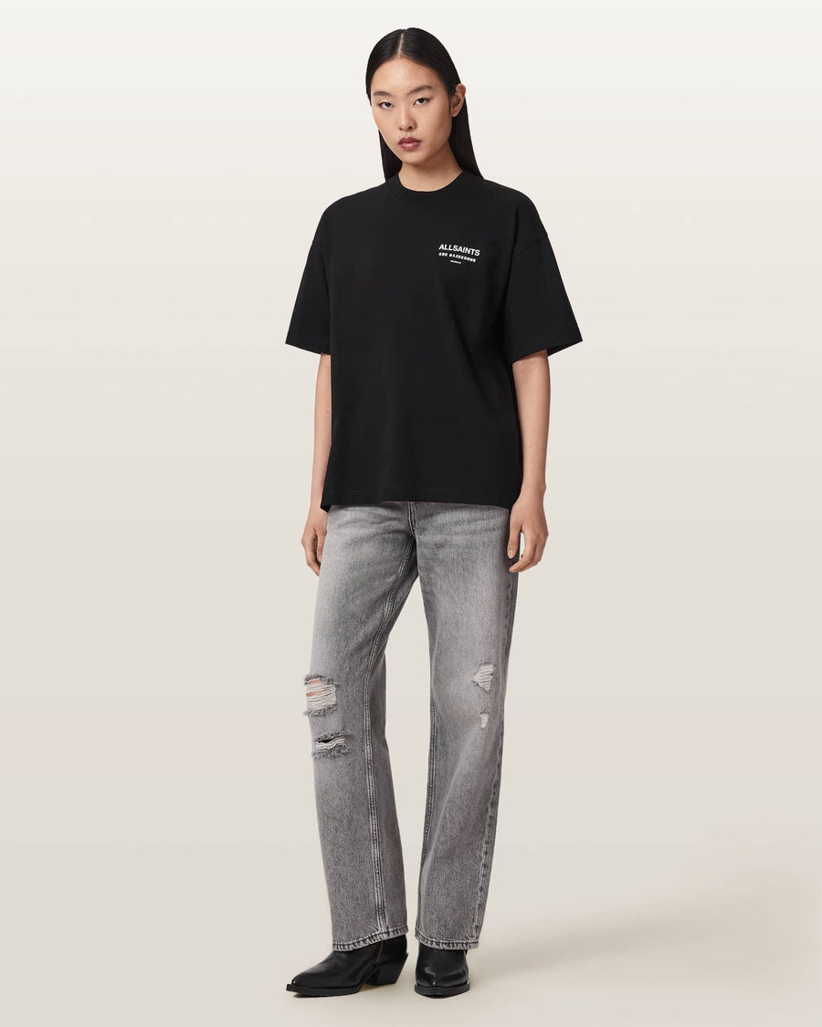 Eliana Etta Oversized Graphic T-Shirt Black