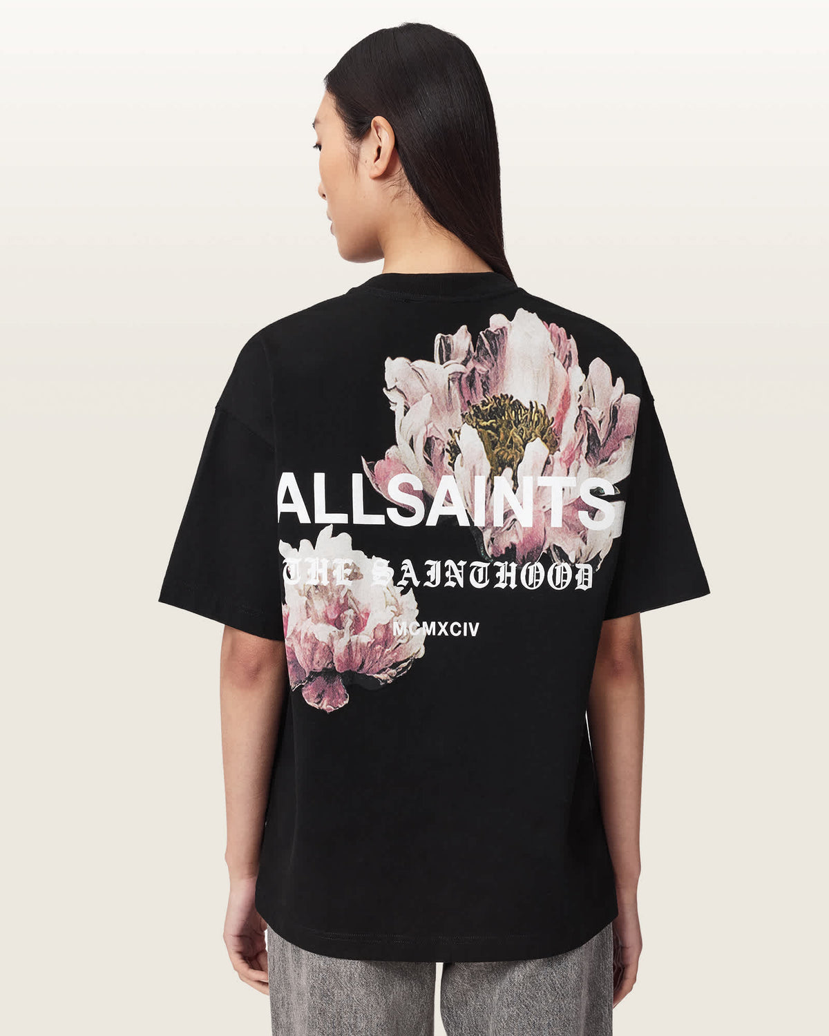 Eliana Etta Oversized Graphic T-Shirt Black