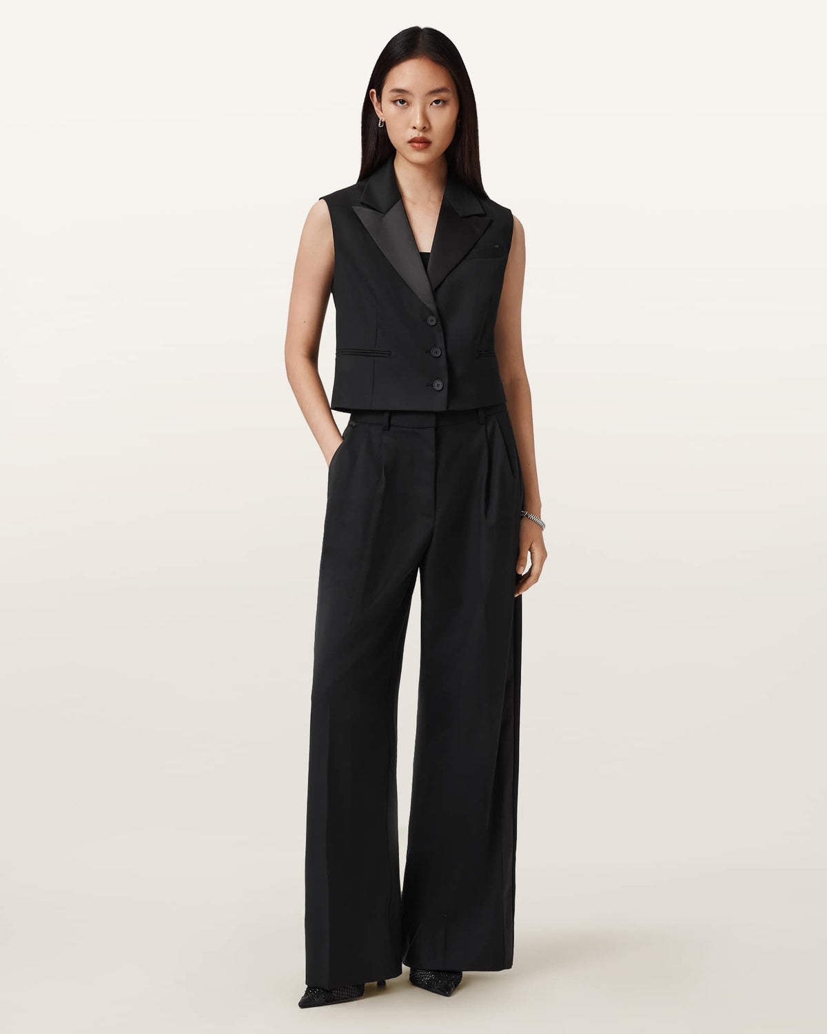 Noa Wide Leg Trousers Black