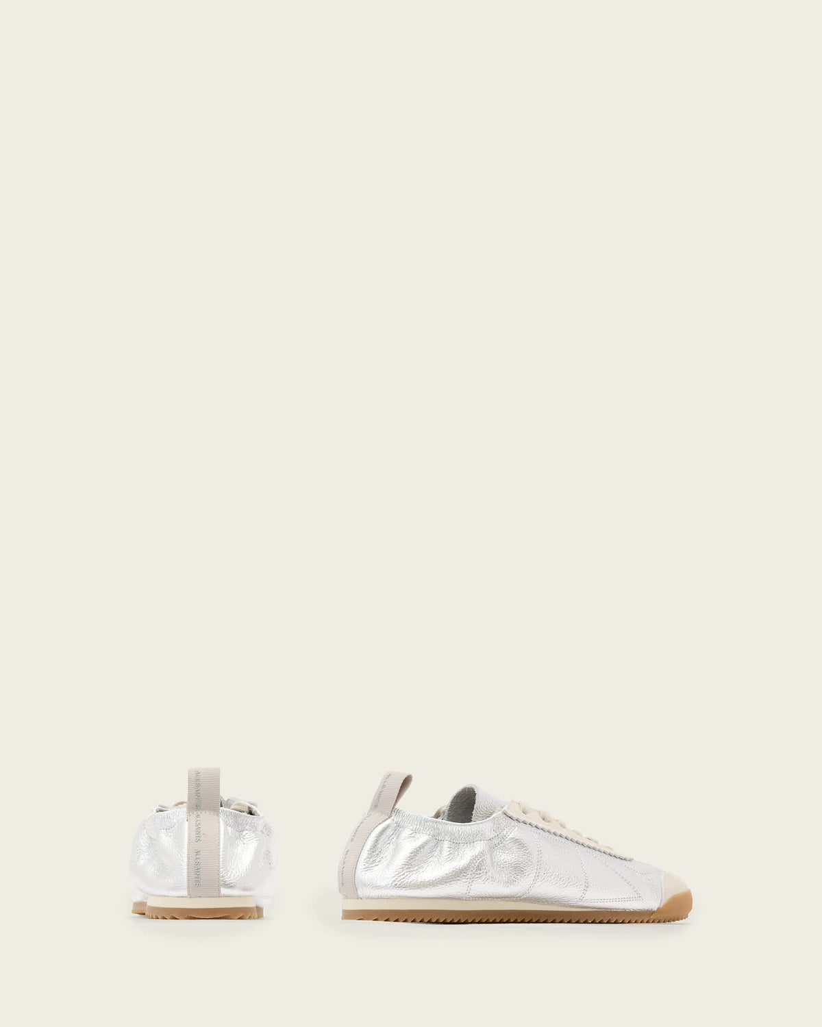 Kenny Leather Runner Trainers Silver
