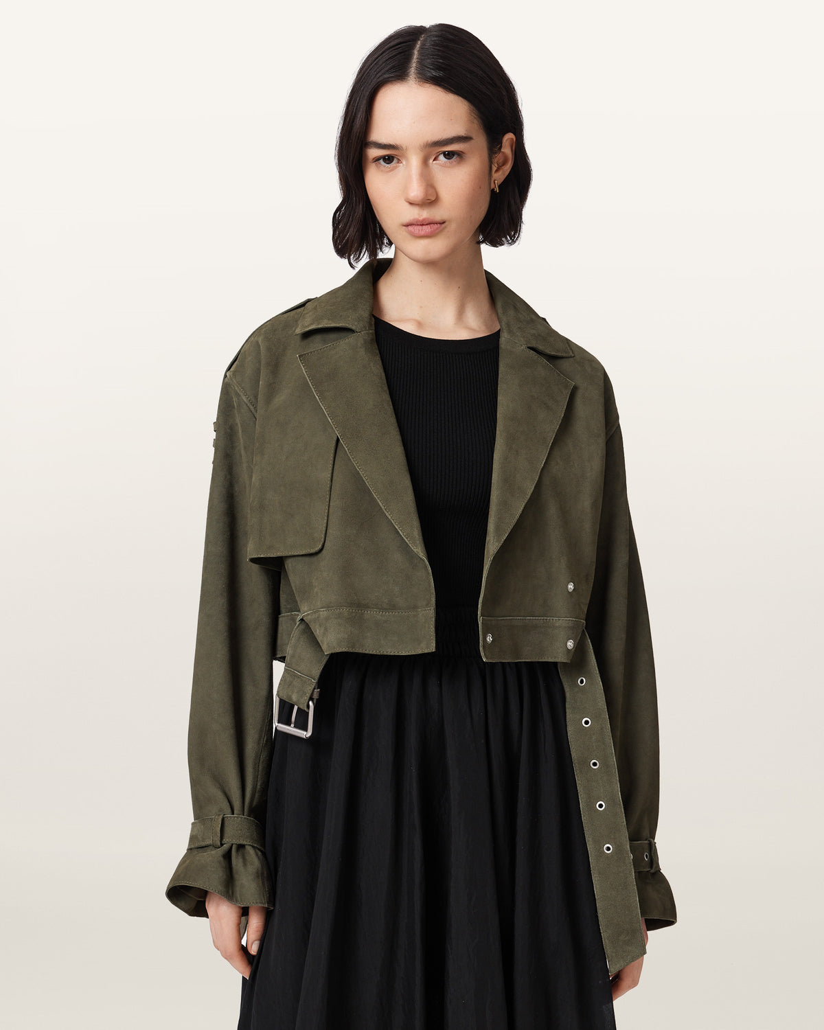 Ophelia Cropped Suede Jacket