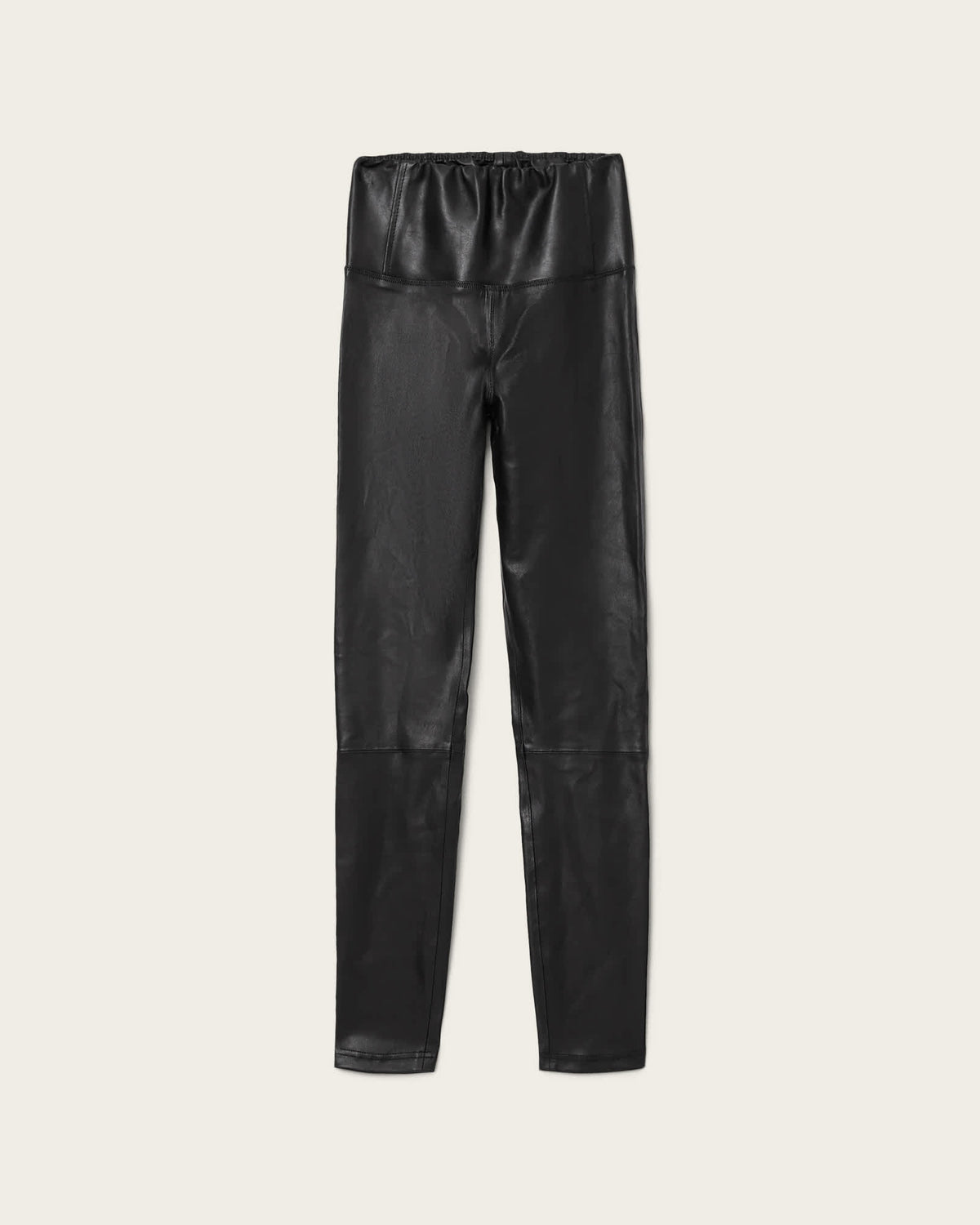Cora Leather Stretch Leggings Black