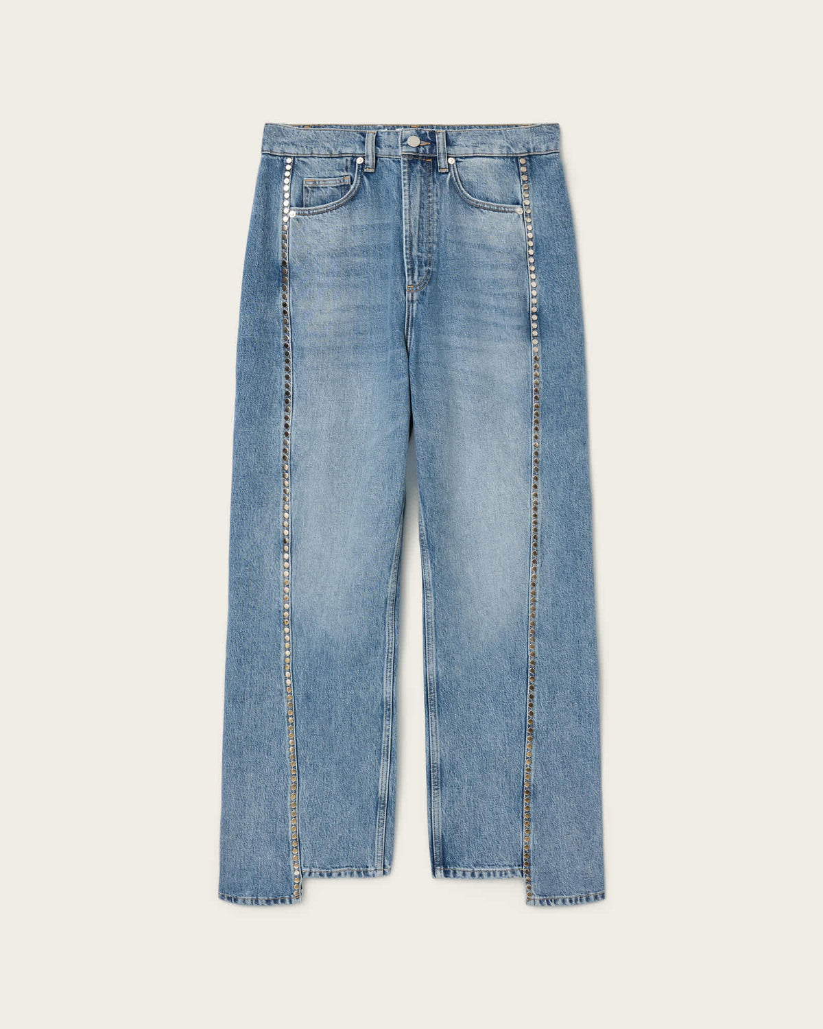 Frankie Loose Fit Stud Denim Jeans Vintage Indigo