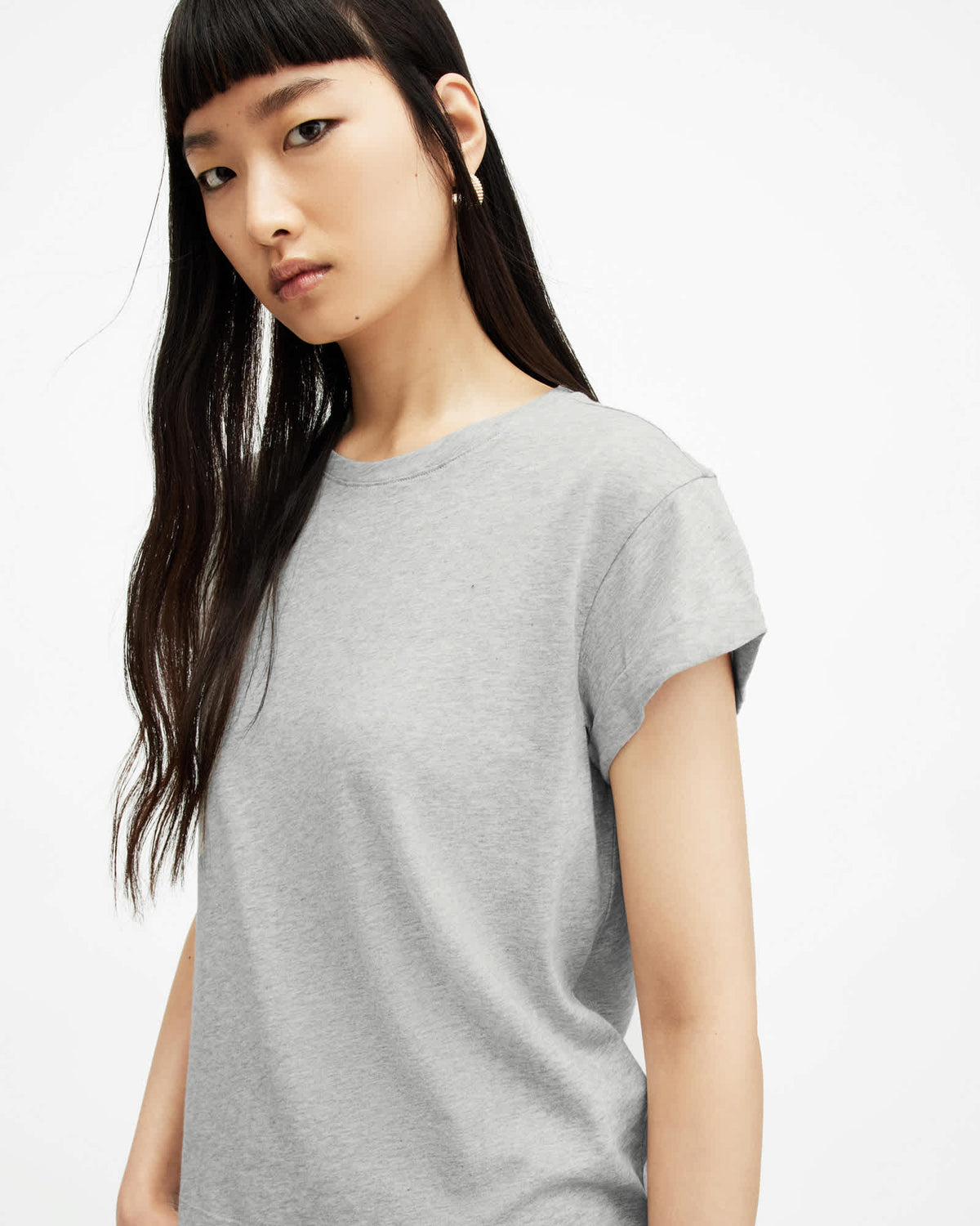 ANNA TEE Grey Marl