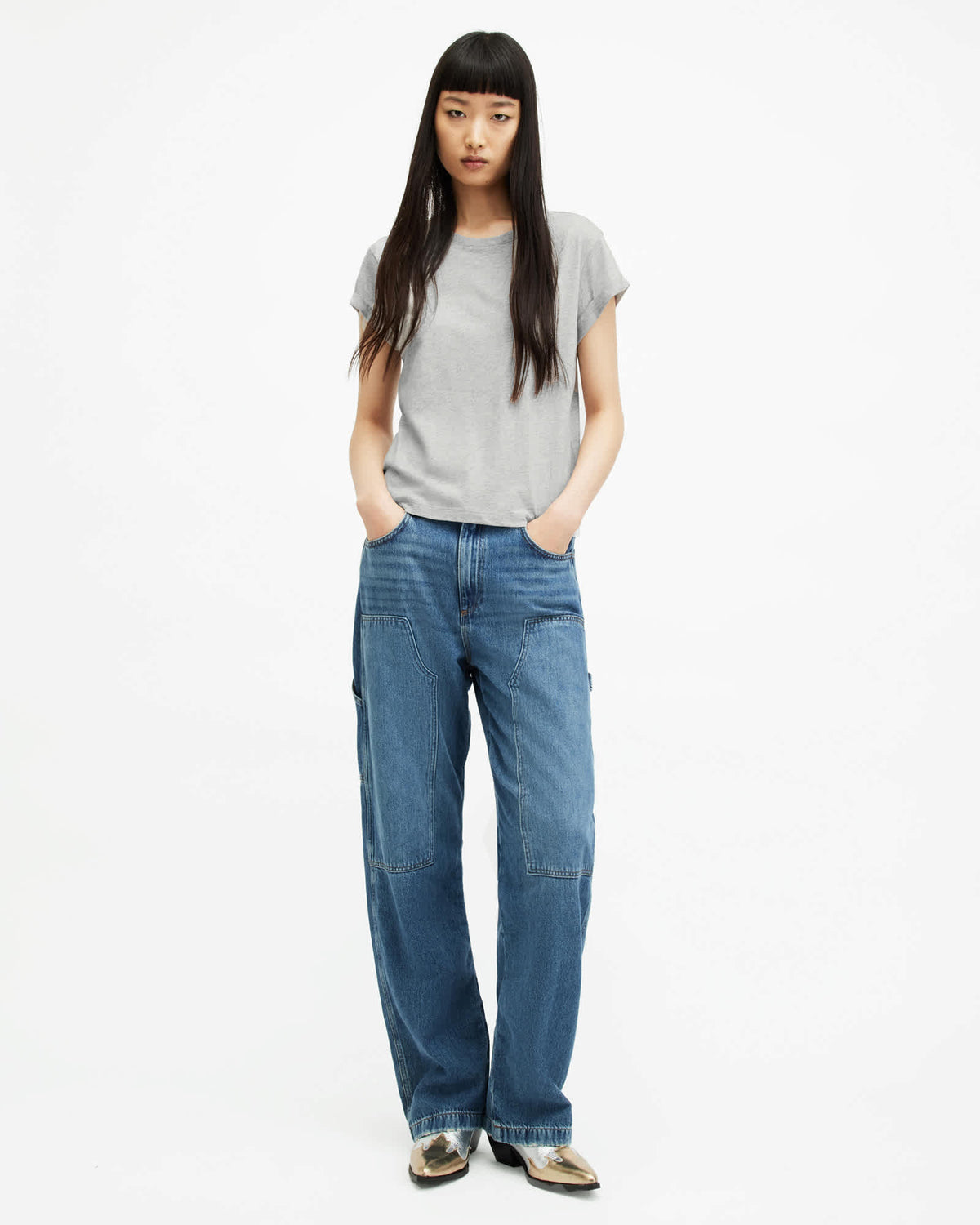 ANNA TEE Grey Marl