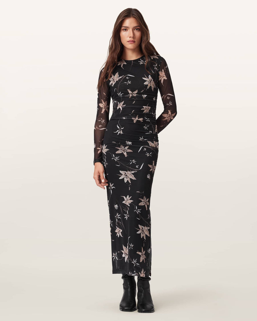 Caia Mesh Maxi Dress PETRA SEPIA BROWN