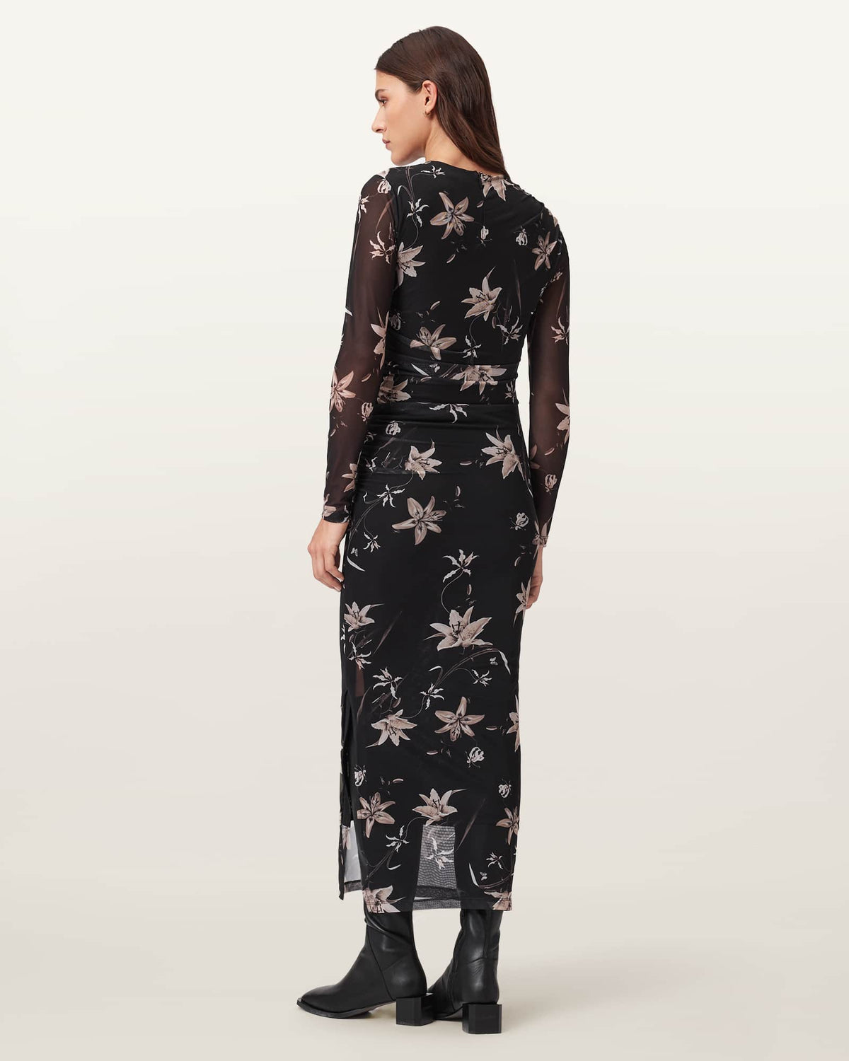 Caia Mesh Maxi Dress PETRA SEPIA BROWN