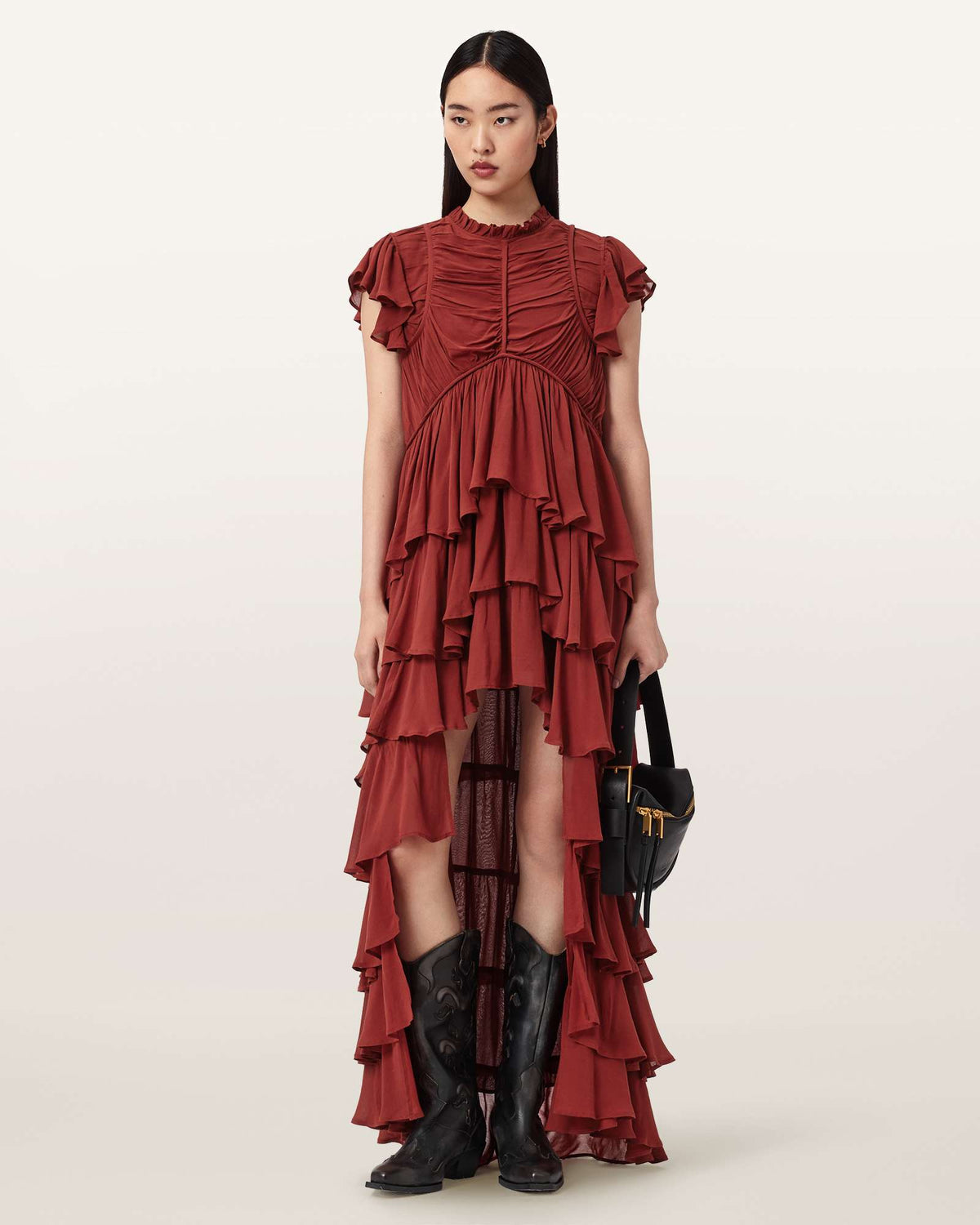 Shaela Ruffled Maxi Dress PAPRIKA RED