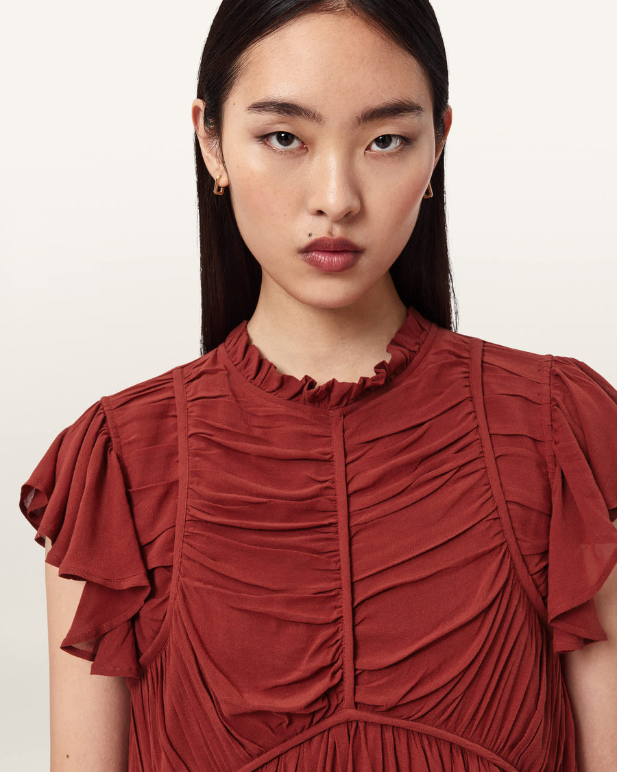 Shaela Ruffled Maxi Dress PAPRIKA RED