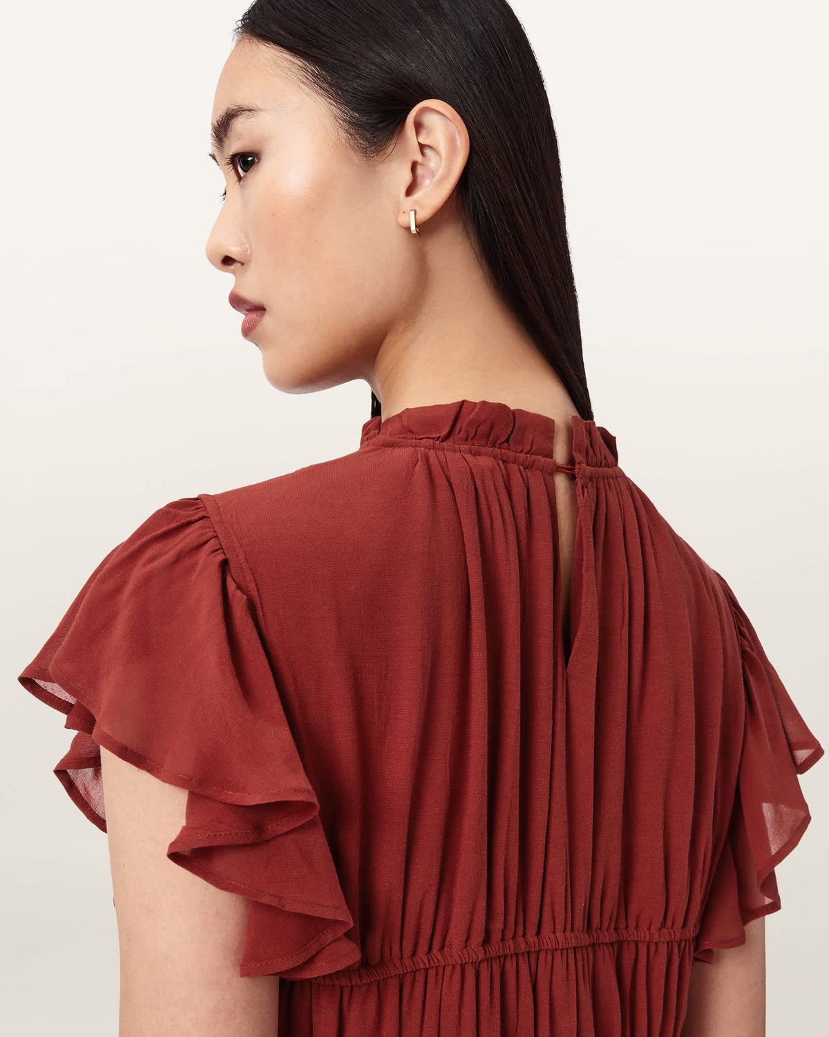 Shaela Ruffled Maxi Dress PAPRIKA RED