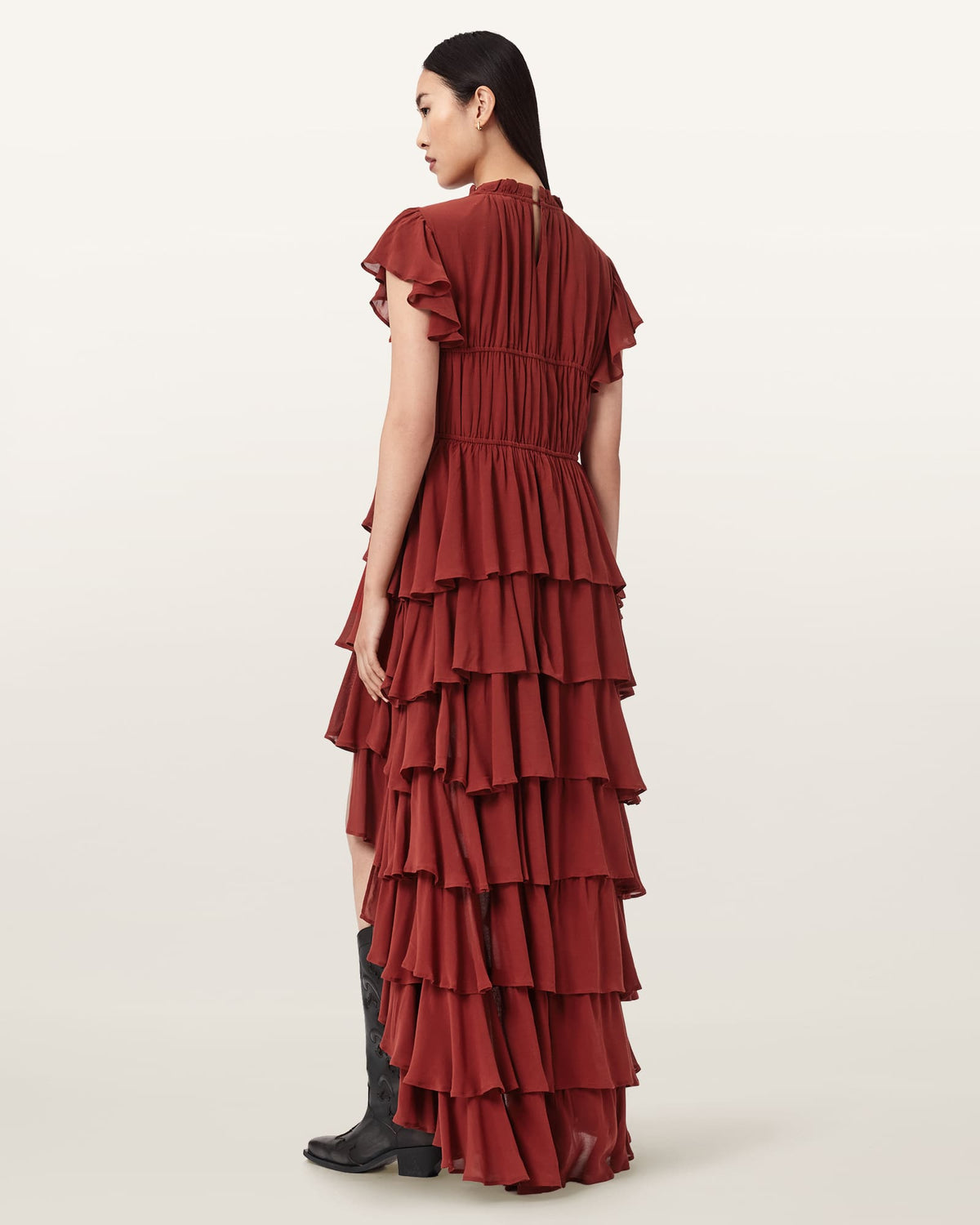 Shaela Ruffled Maxi Dress PAPRIKA RED