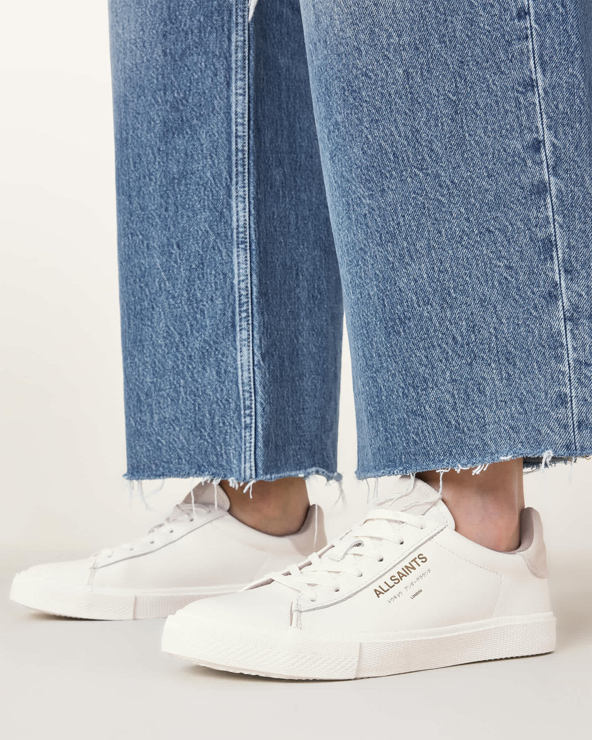 Underground Leather Low Top Trainers WHITE/OFF WHITE
