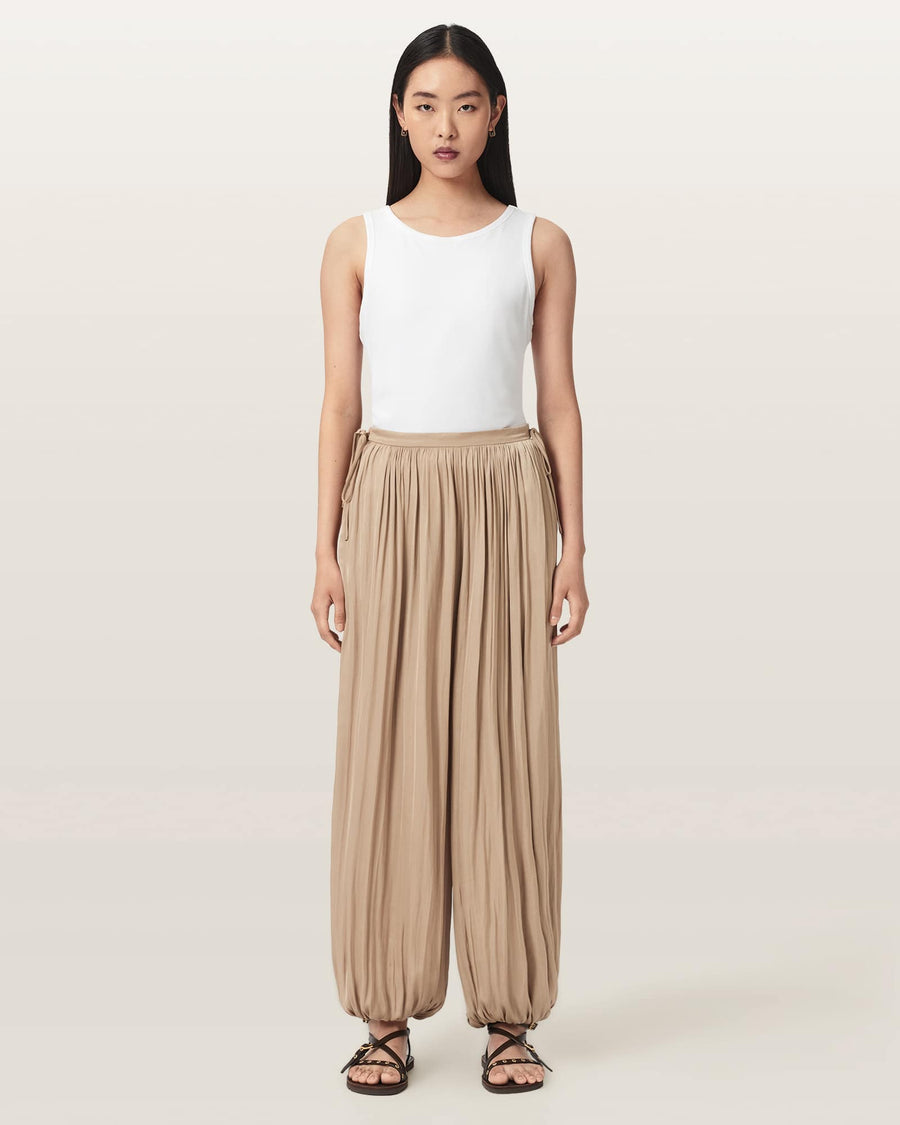 Eshe Loose Fit Satin Trousers PINTO BROWN