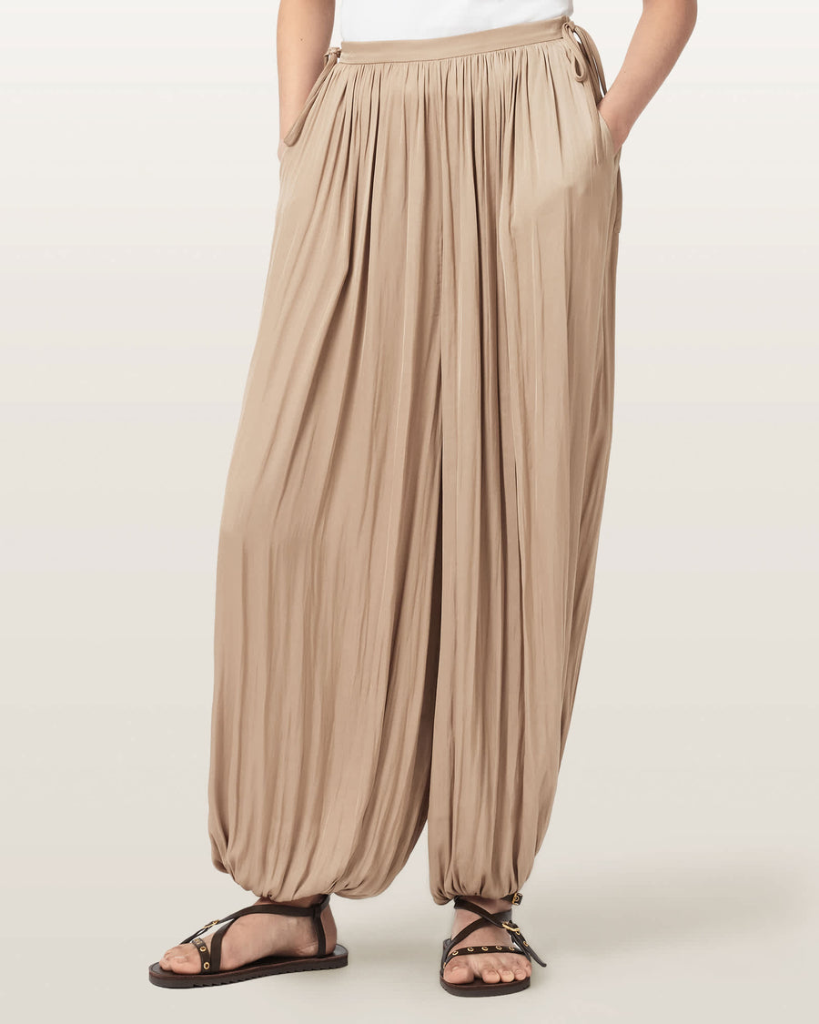 Eshe Loose Fit Satin Trousers PINTO BROWN