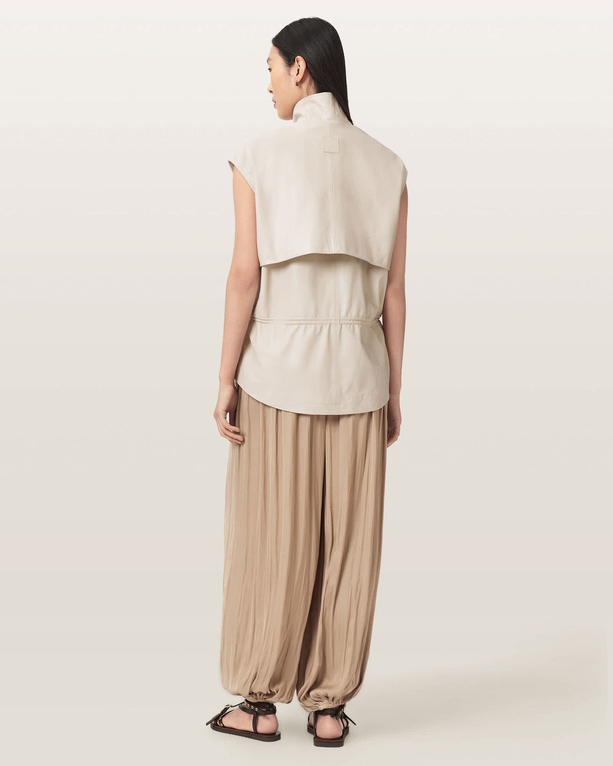 Eshe Loose Fit Satin Trousers PINTO BROWN