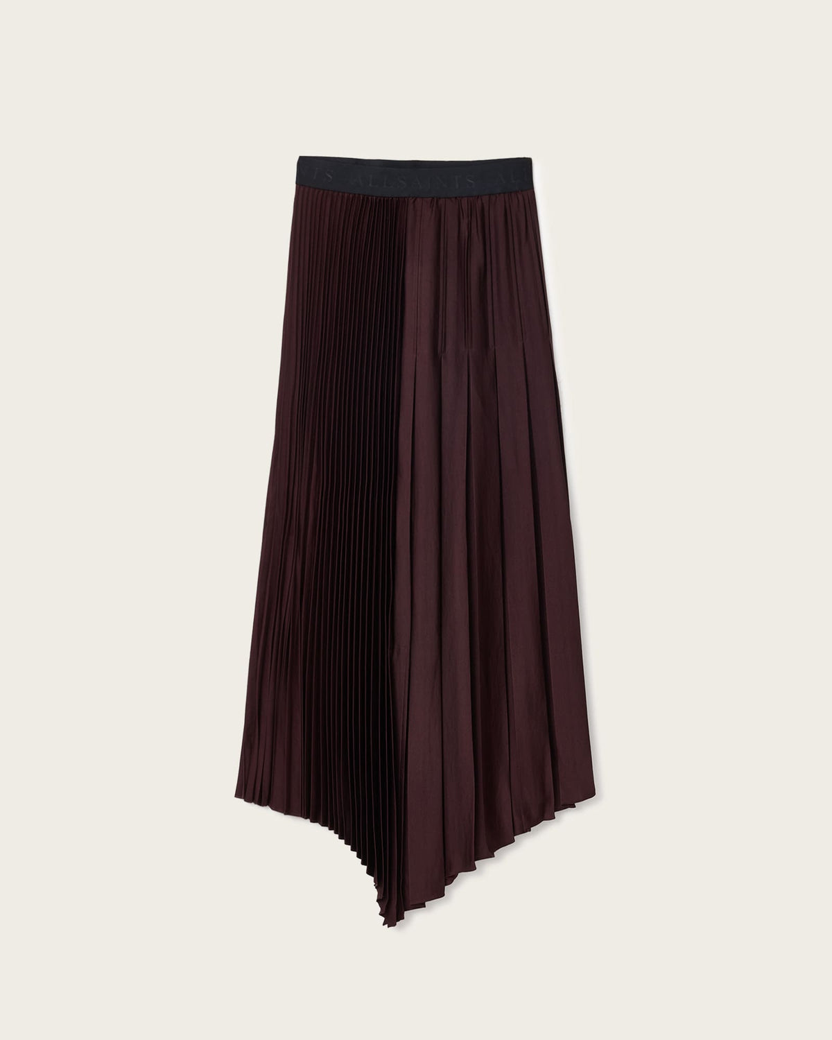 Jax Pleated Midi Skirt OXBLOOD RED
