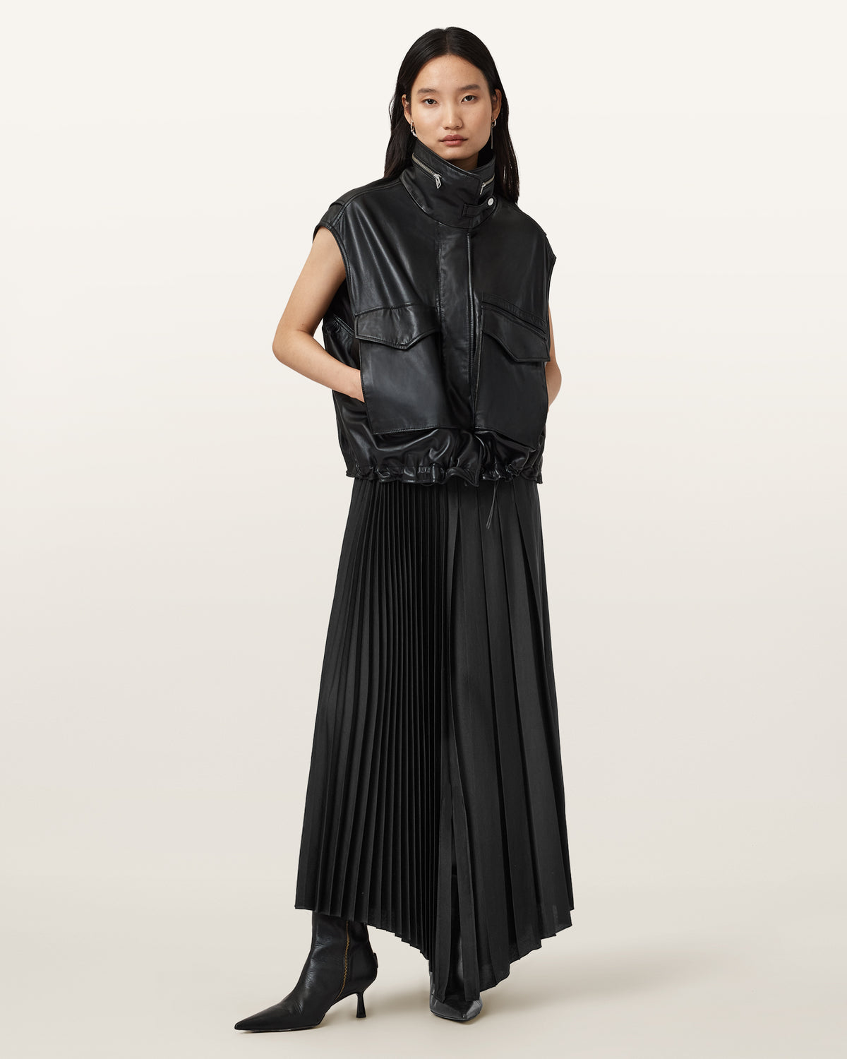 Jax Pleated Midi Skirt