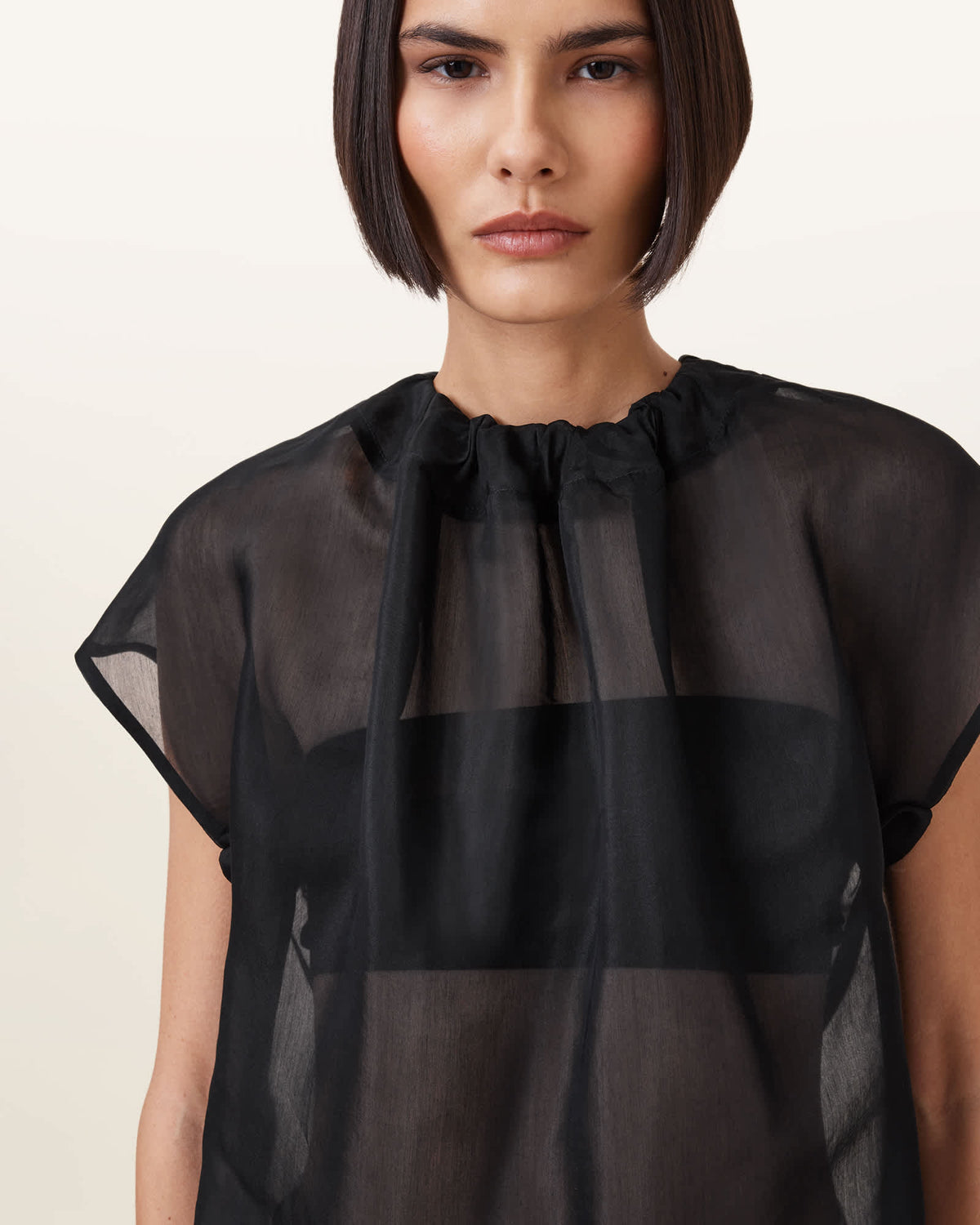 Trisha Sheer Top Black