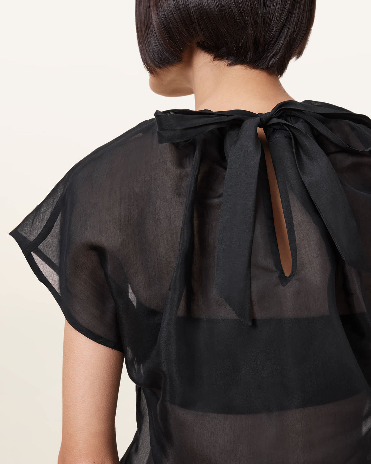 Trisha Sheer Top Black