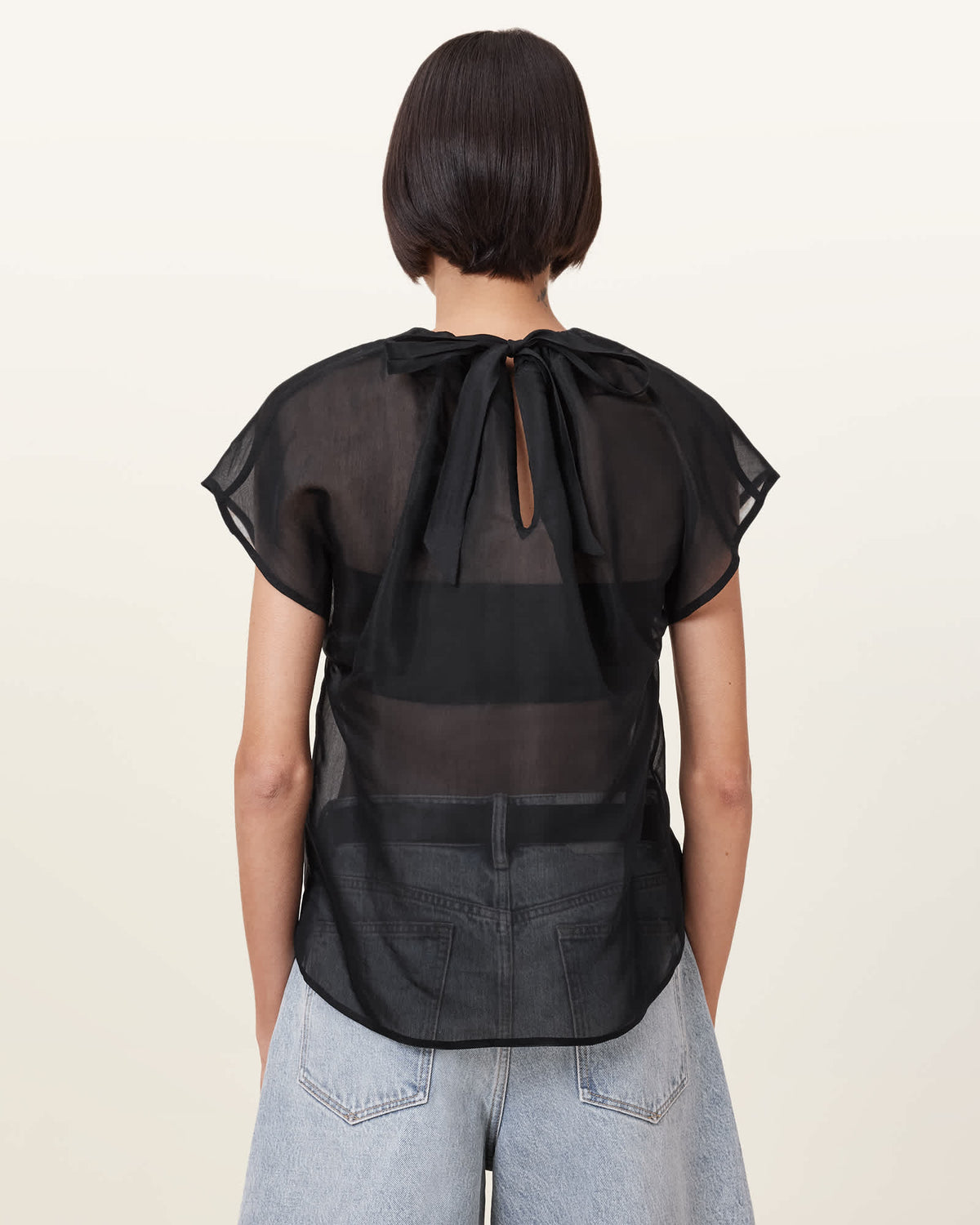 Trisha Sheer Top Black