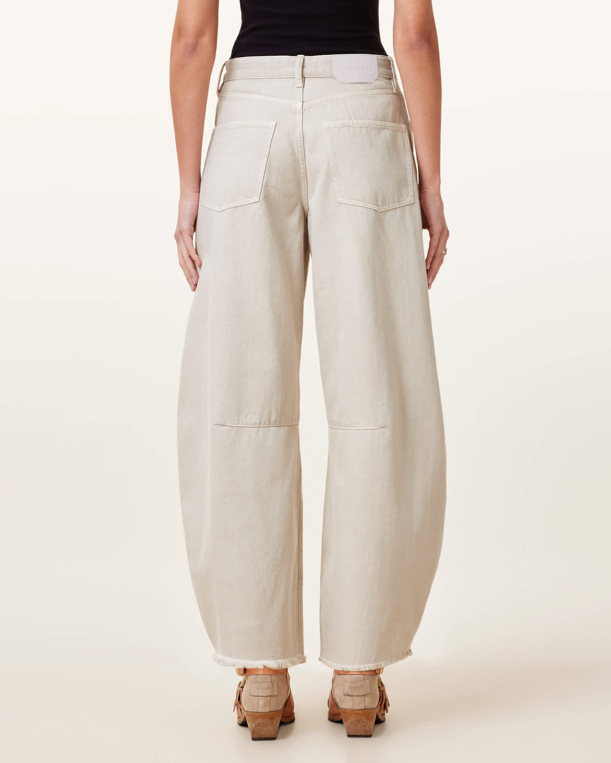 Jett Barrel Leg Denim Jeans CREAM WHITE