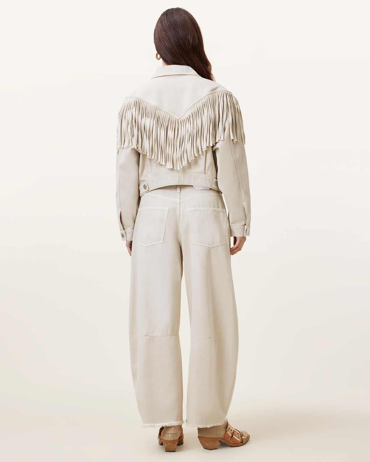 Jett Barrel Leg Denim Jeans CREAM WHITE