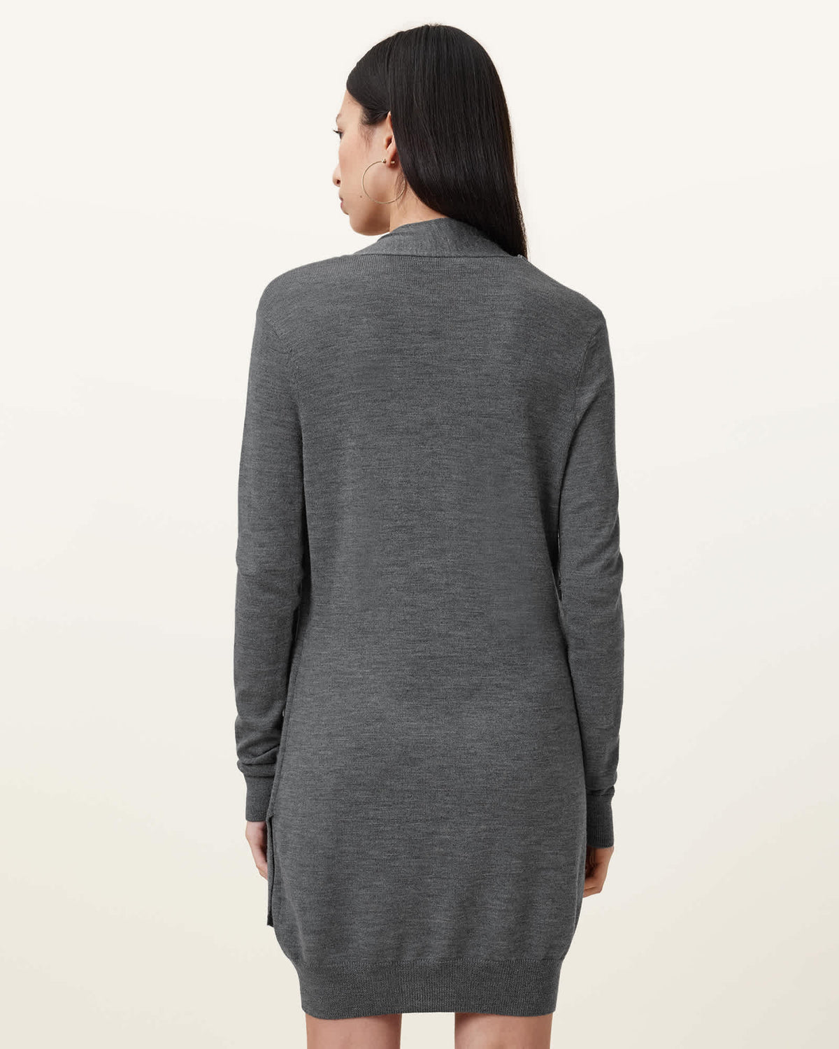 Drina Draped Wool Dress Grey Marl