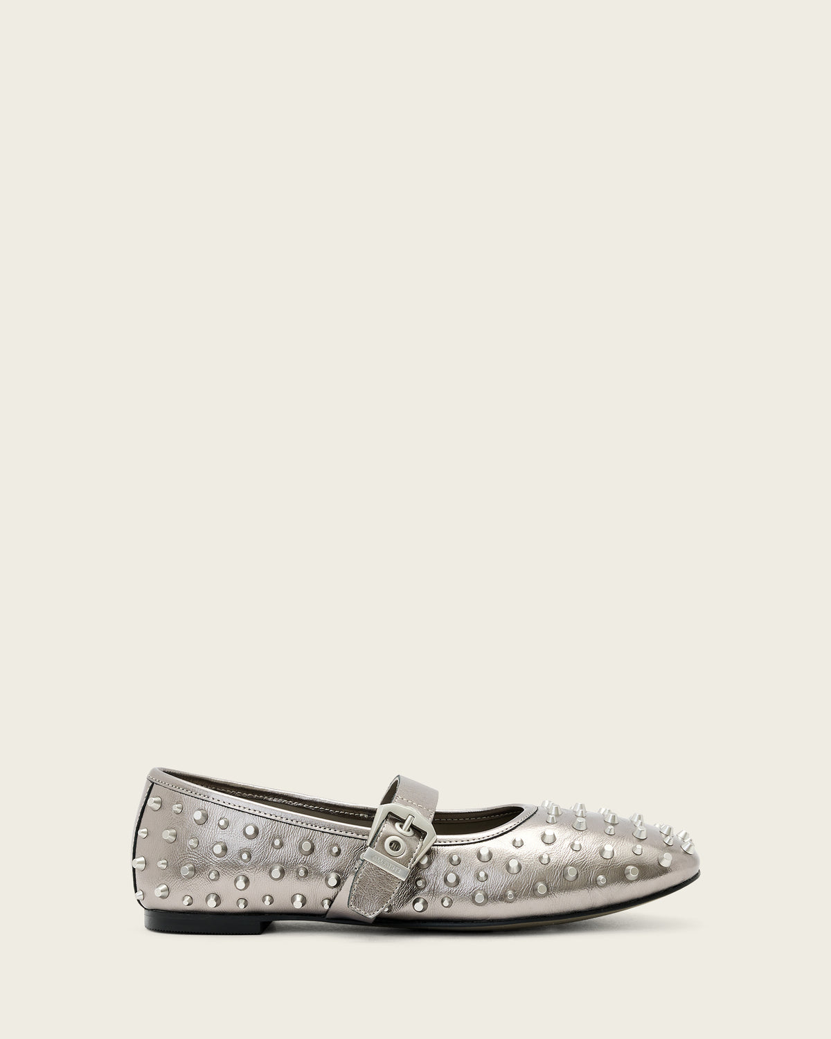 Holly Leather Stud Ballet Flats