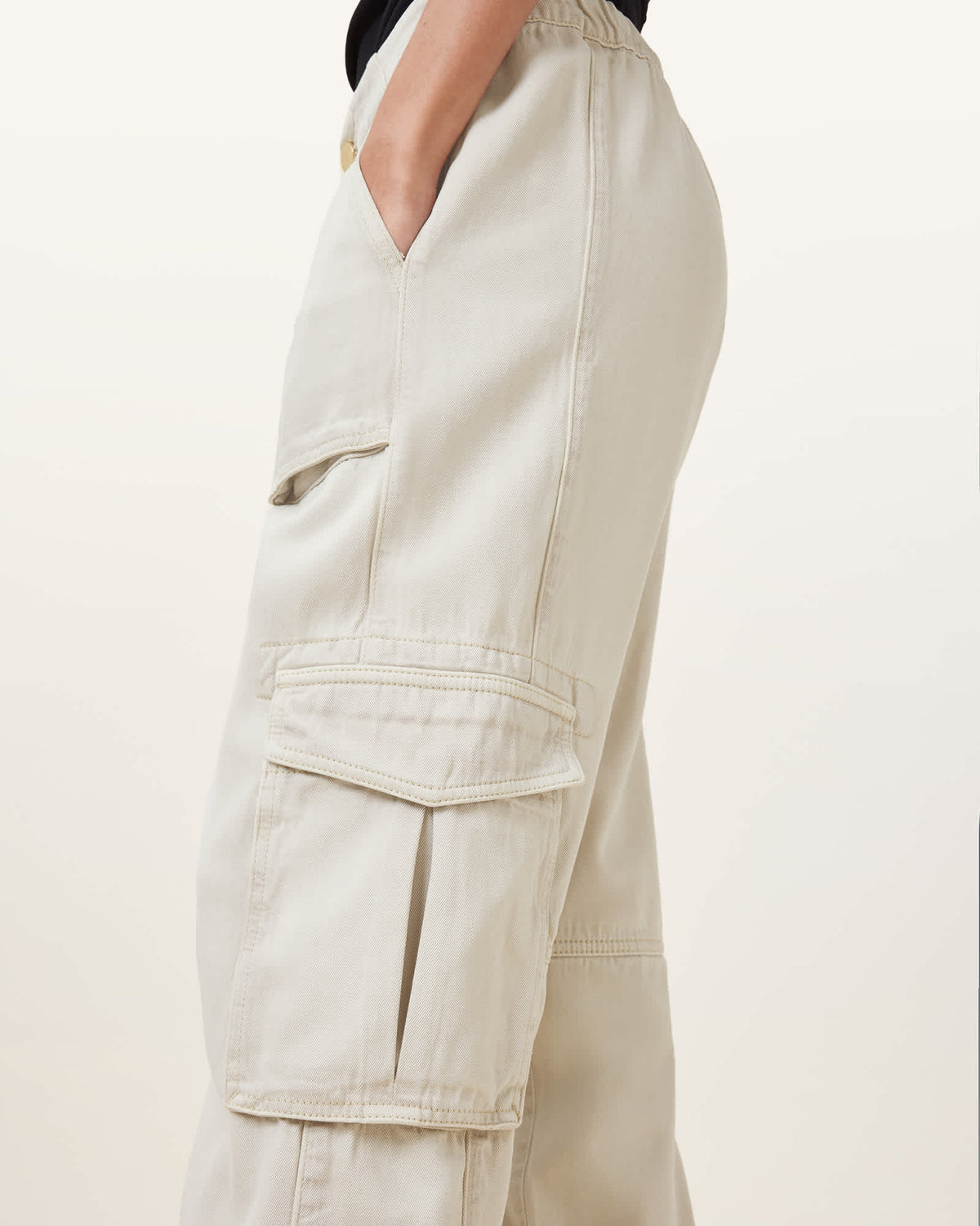 Freda Cargo Trousers ECRU WHITE