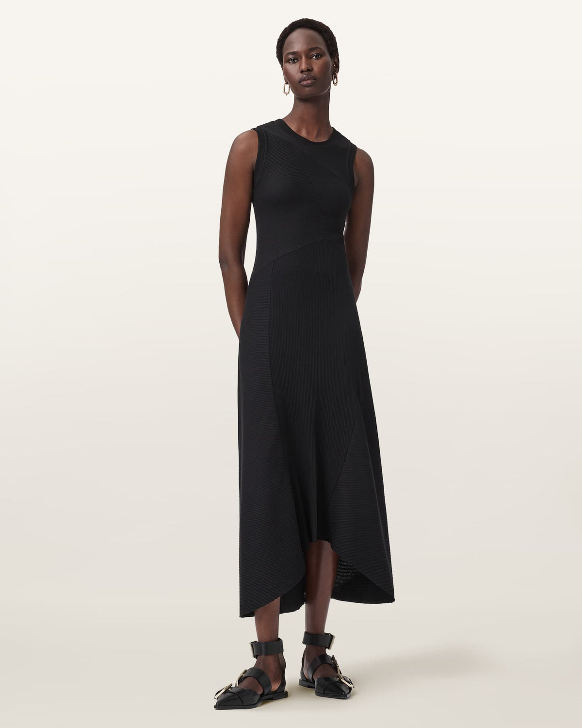 Gia Slim Fit Maxi Dress Black