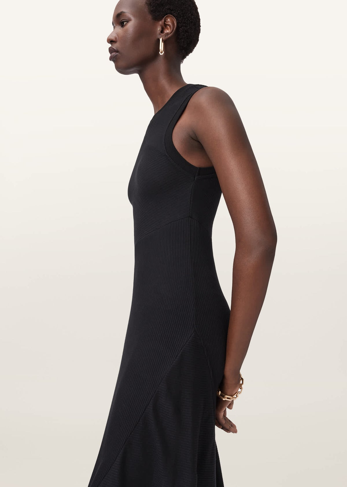 Gia Slim Fit Maxi Dress Black